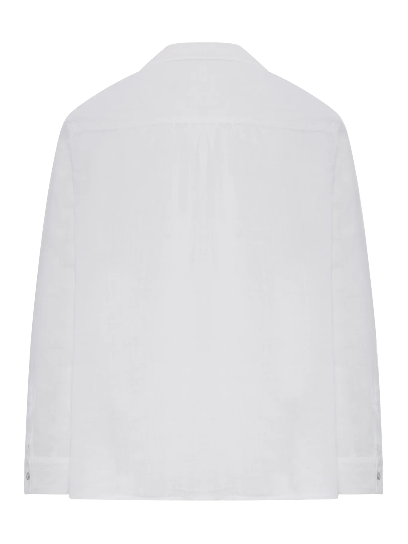 LINEN SHIRT WITH COLLAR AND V-NECK - Image 2