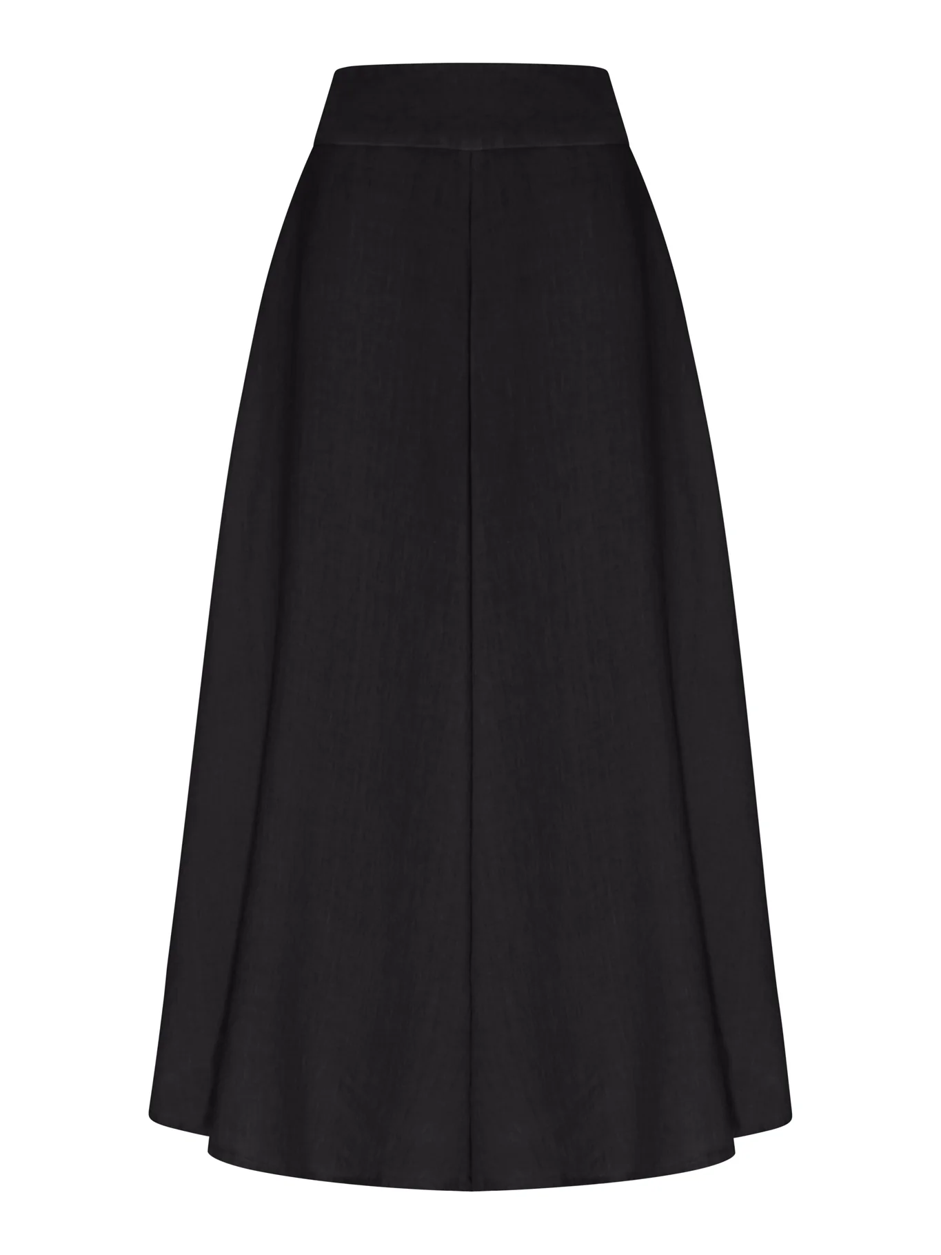 LONG LINEN FLOWER SKIRT WITH WAISTBAND