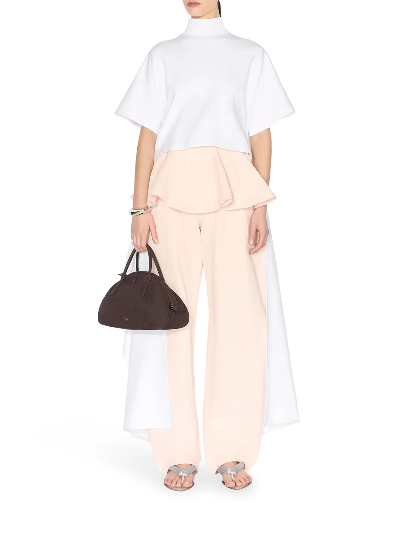 ASYMMETRIC COTTON JERSEY T-SHIRT - Image 2
