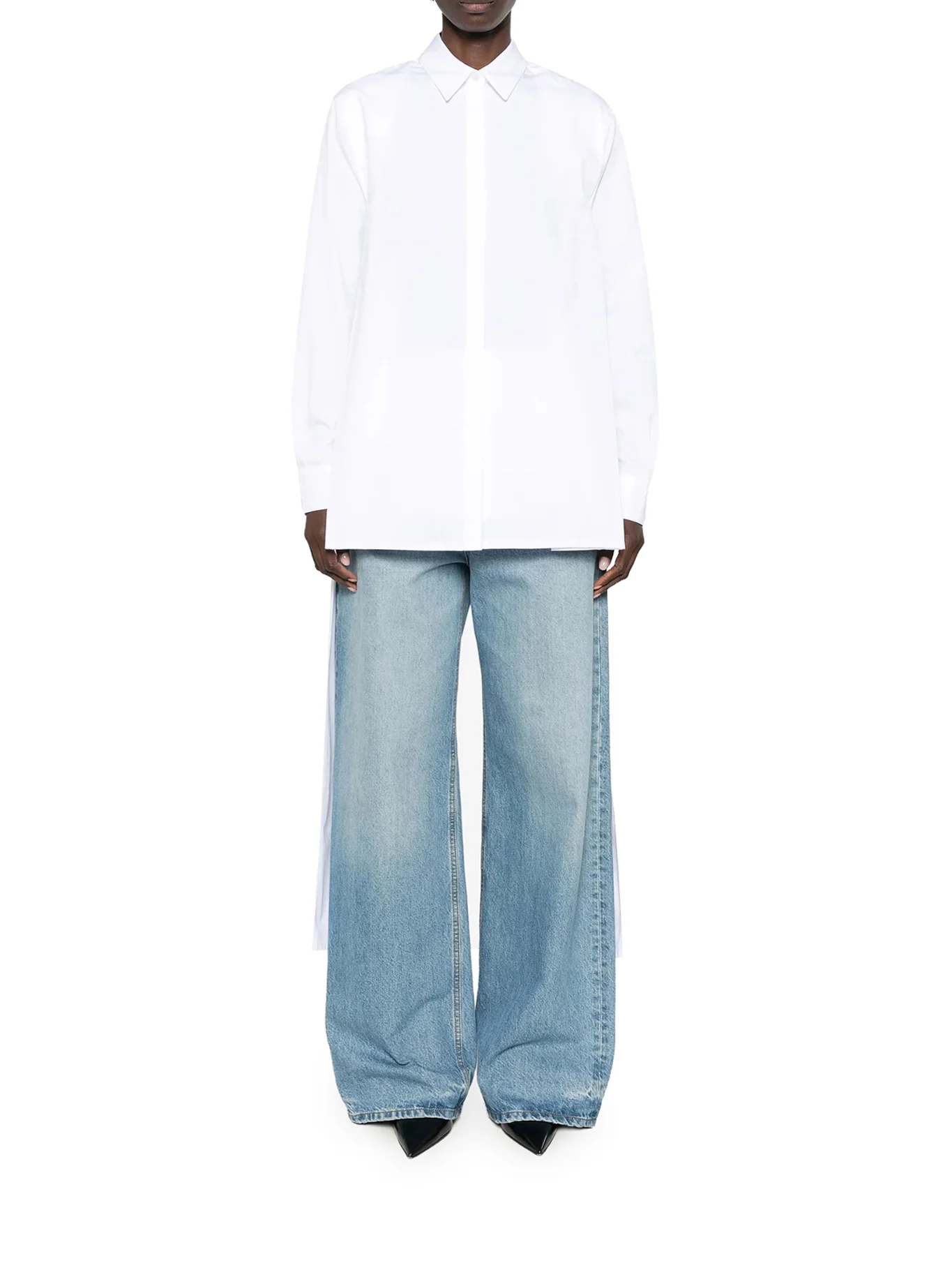 ASYMMETRIC COTTON POPLIN SHIRT - Image 2