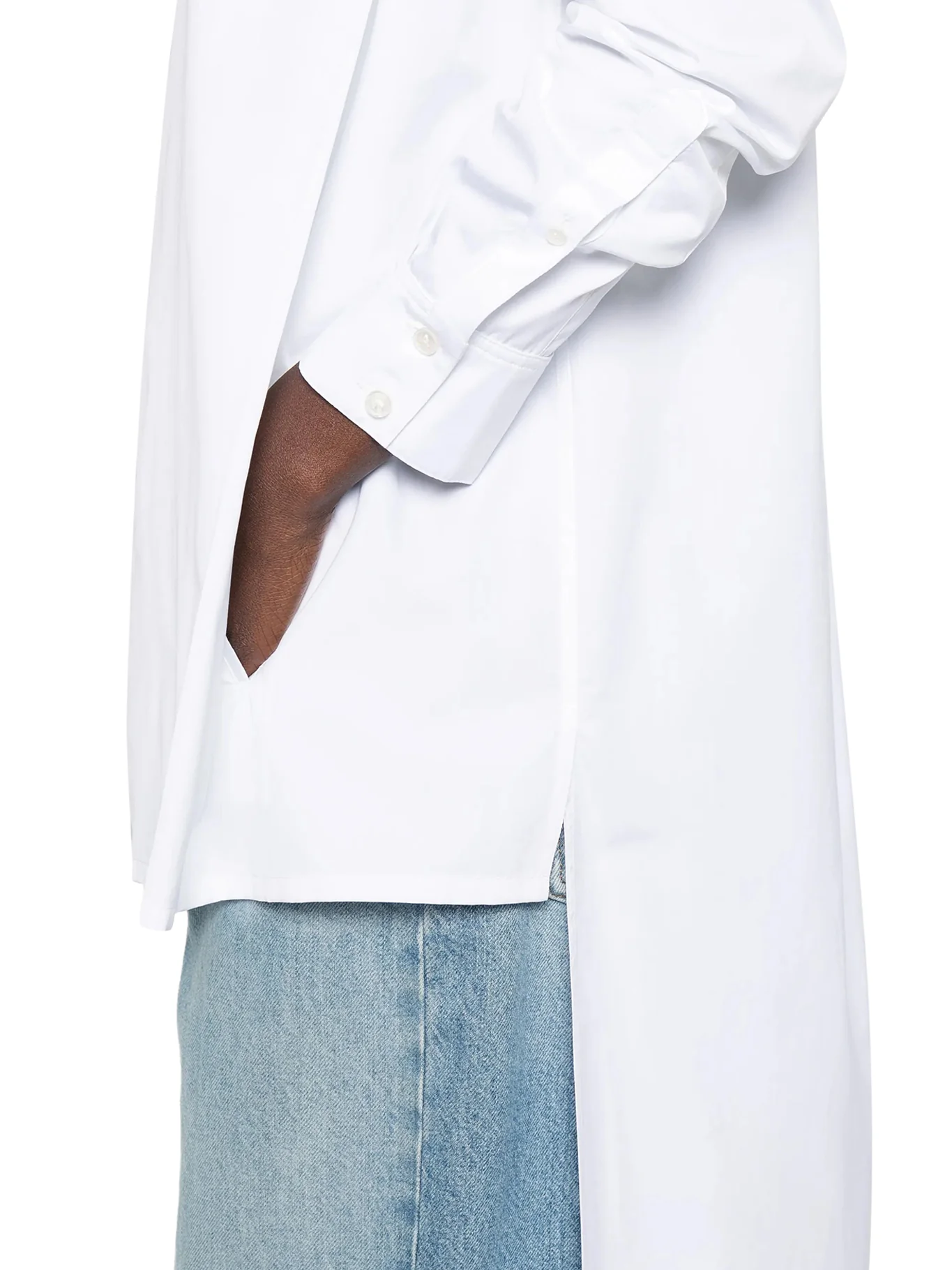 ASYMMETRIC COTTON POPLIN SHIRT - Image 5