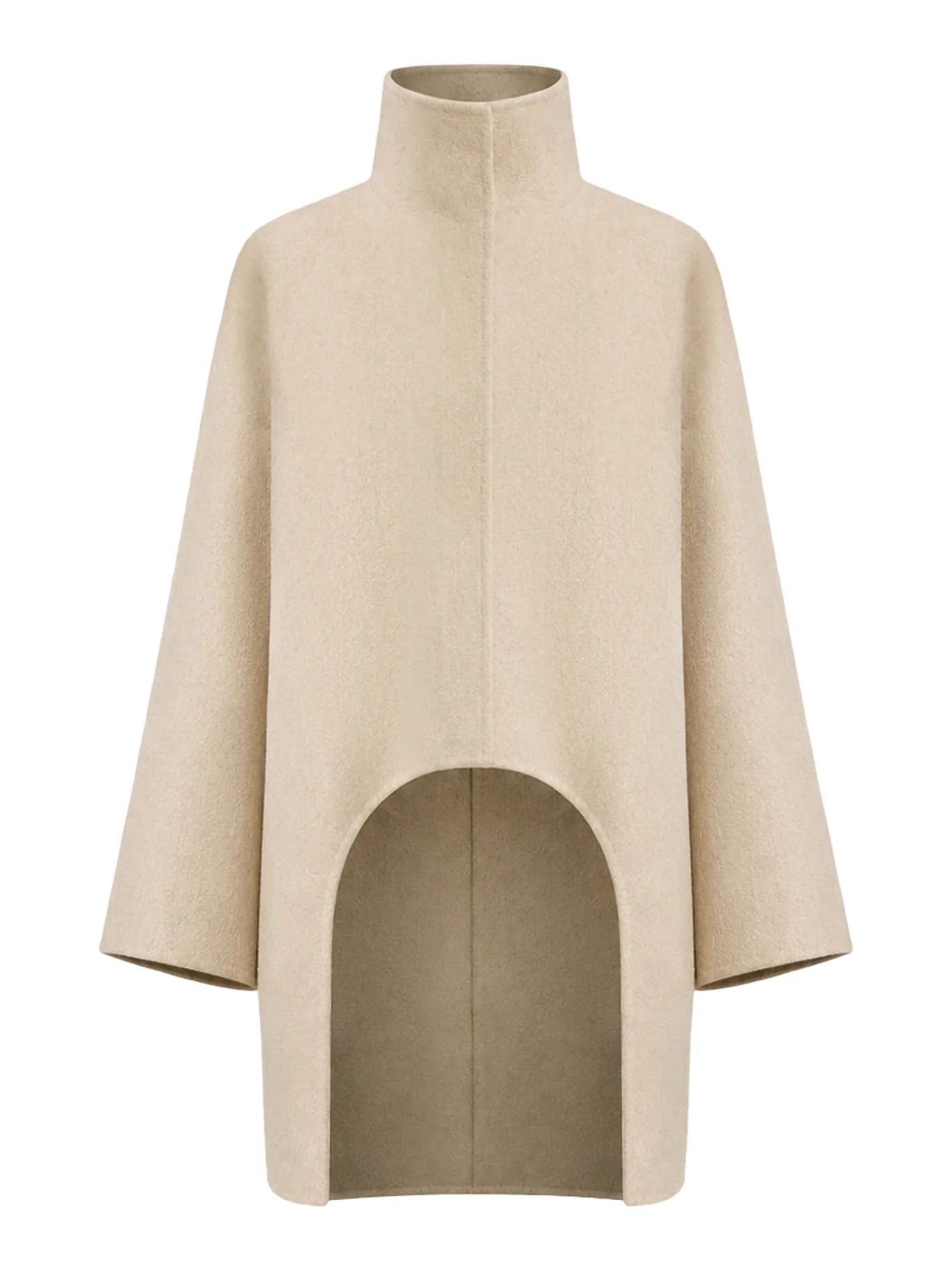 ASYMMETRICAL CASHMERE COAT