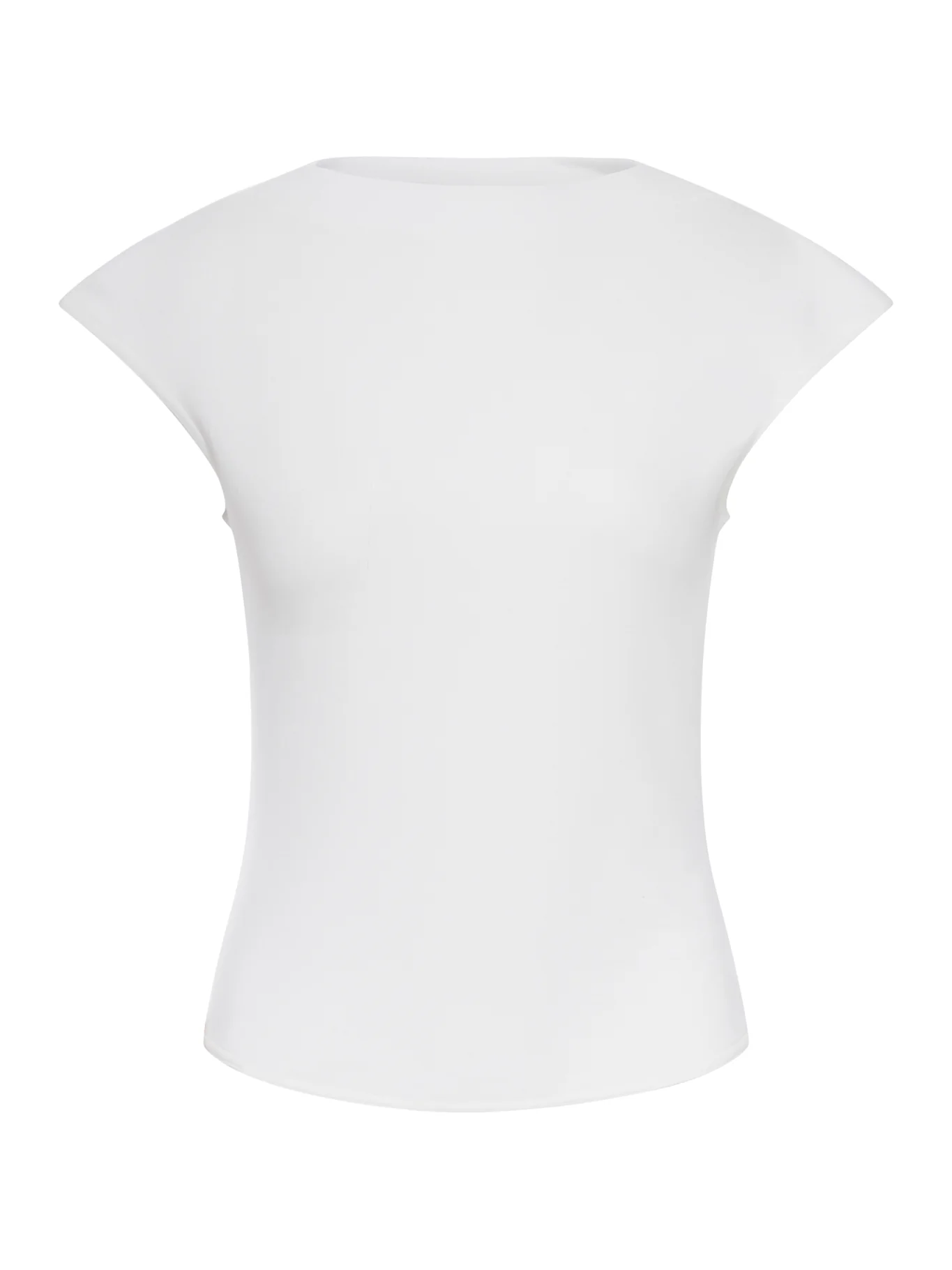 COTTON T-SHIRT WITH CAP SLEEVES