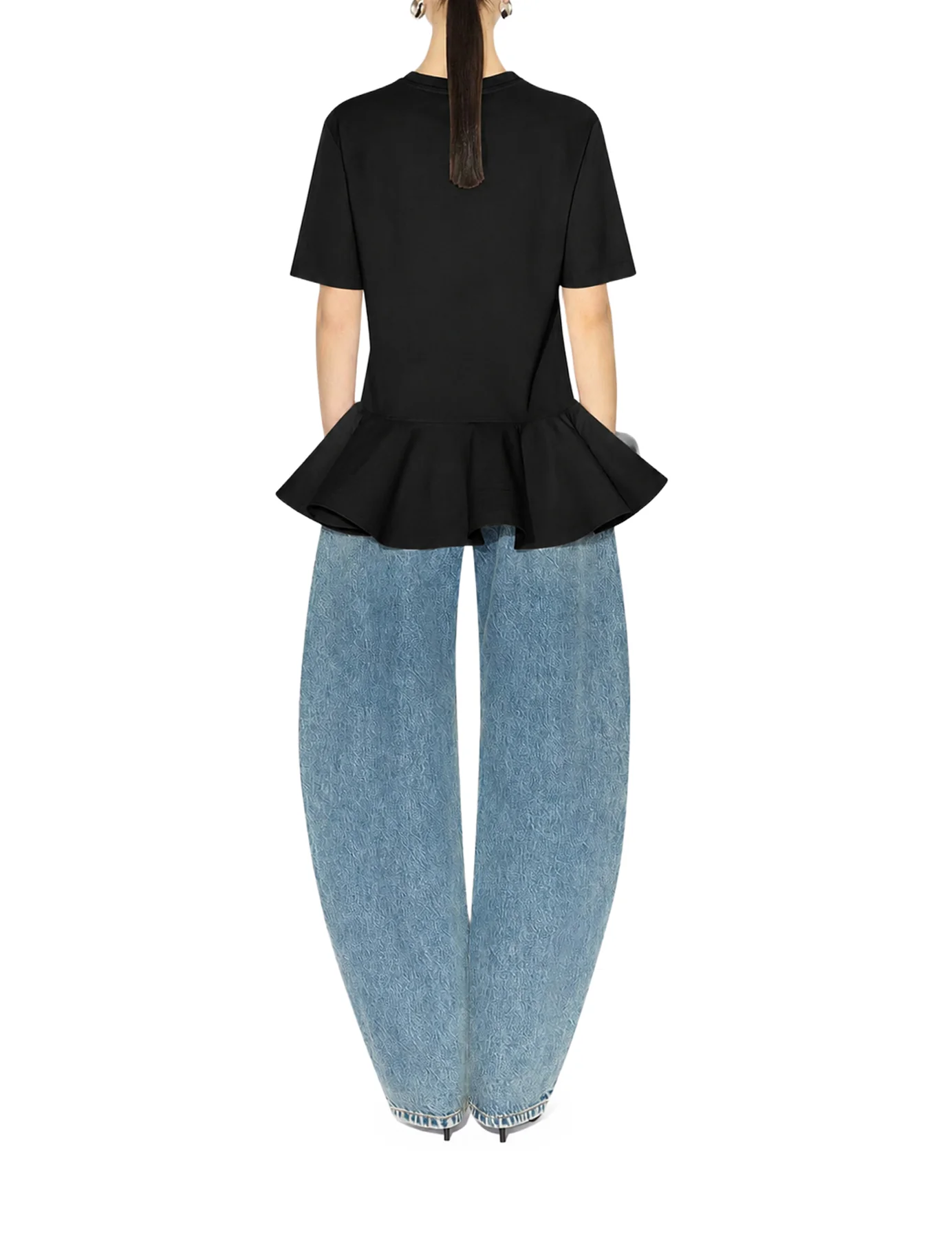 COTTON JERSEY T-SHIRT WITH CRINOLINE - Image 3