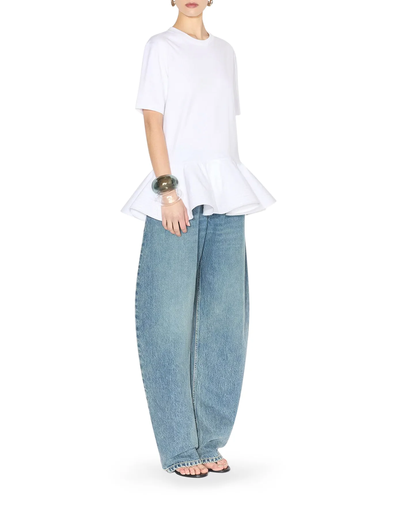 COTTON JERSEY T-SHIRT WITH CRINOLINE - Image 2