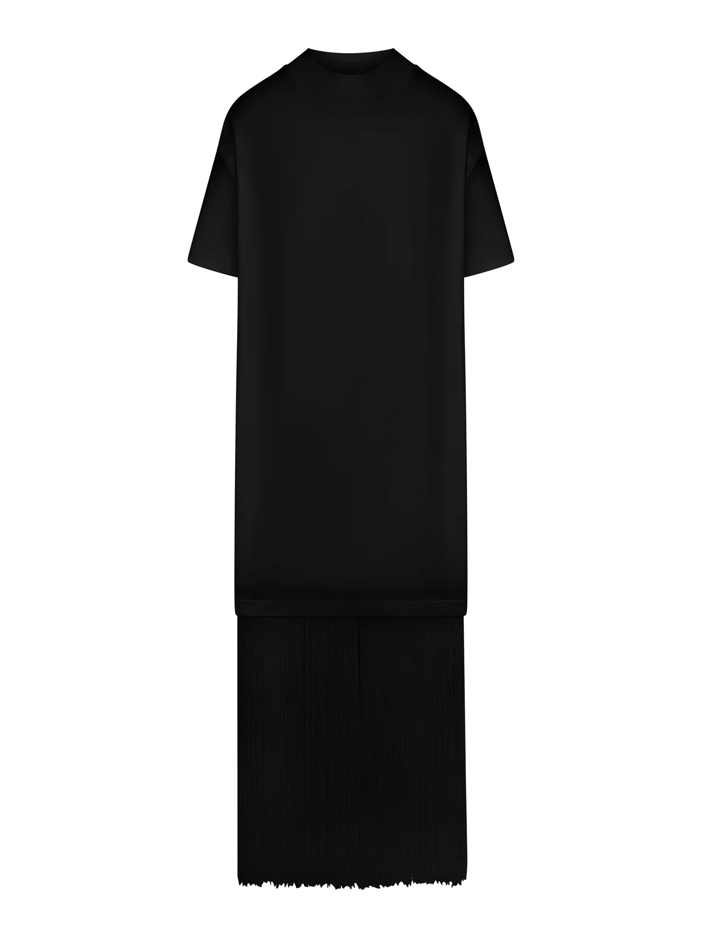 COTTON T-SHIRT WITH FRINGES