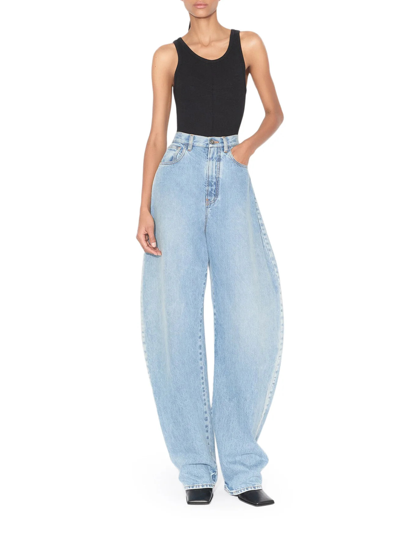 COTTON TANK TOP WITH PLEATS - Image 2