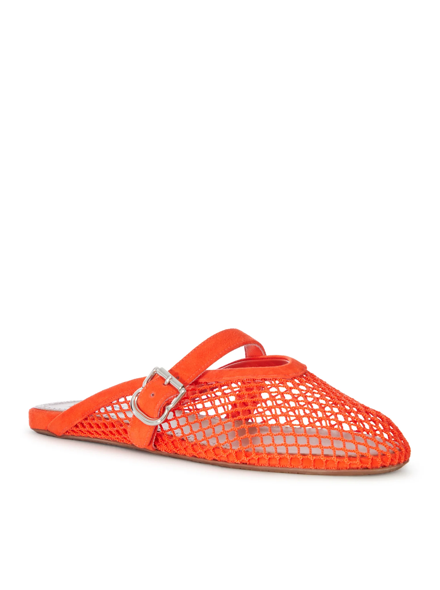 FLAT MULE IN MESH AND SUEDE - Image 2
