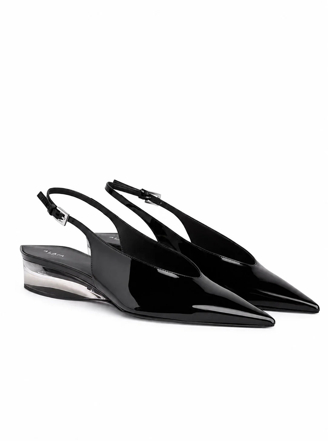 INVISIBLE WEDGE SLINGBACKS IN PATENT CALFSKIN - Image 2