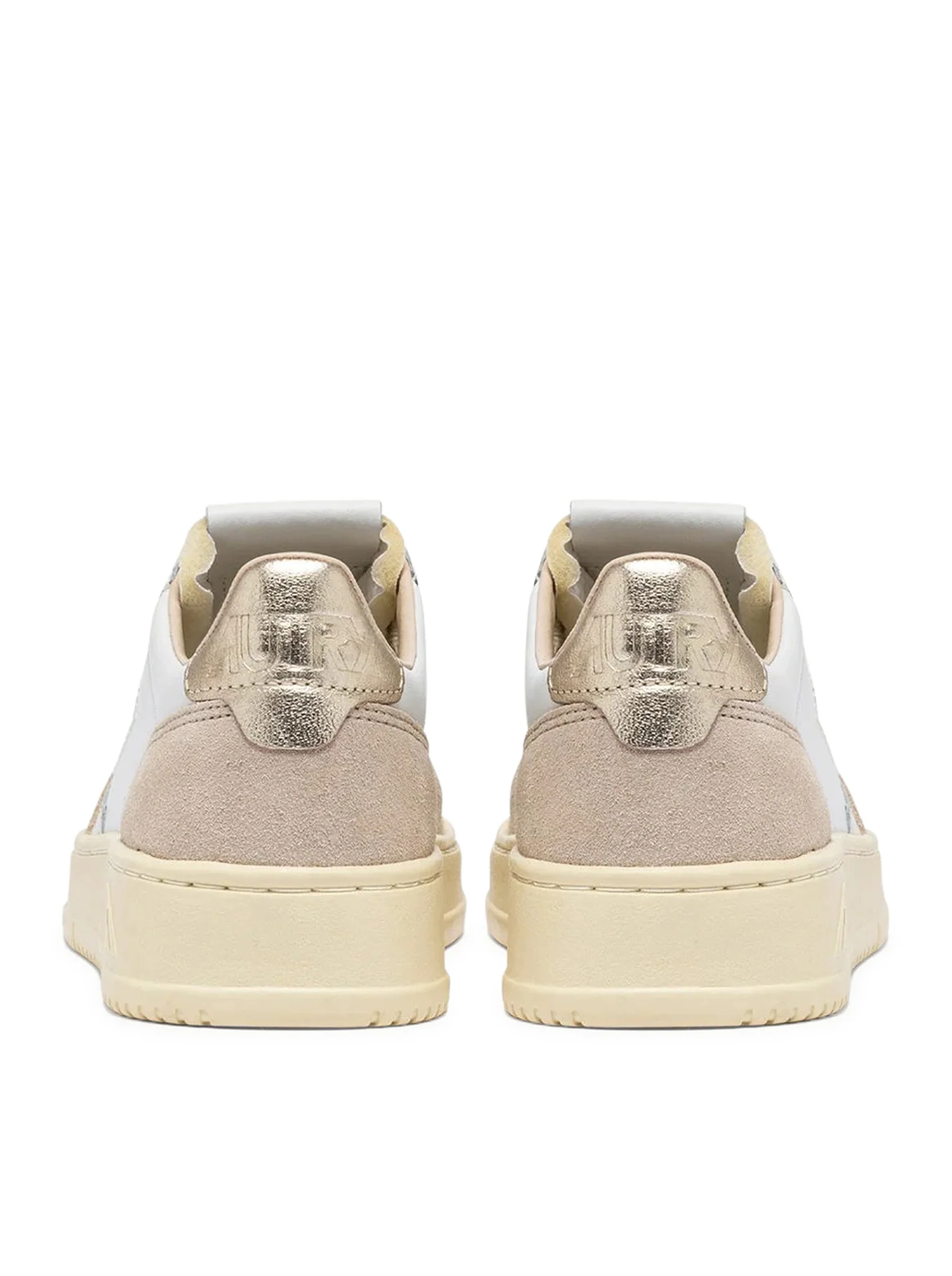 MEDALIST LOW SNEAKERS IN WHITE AND GOLD LEATHER AND SUEDE - Image 3