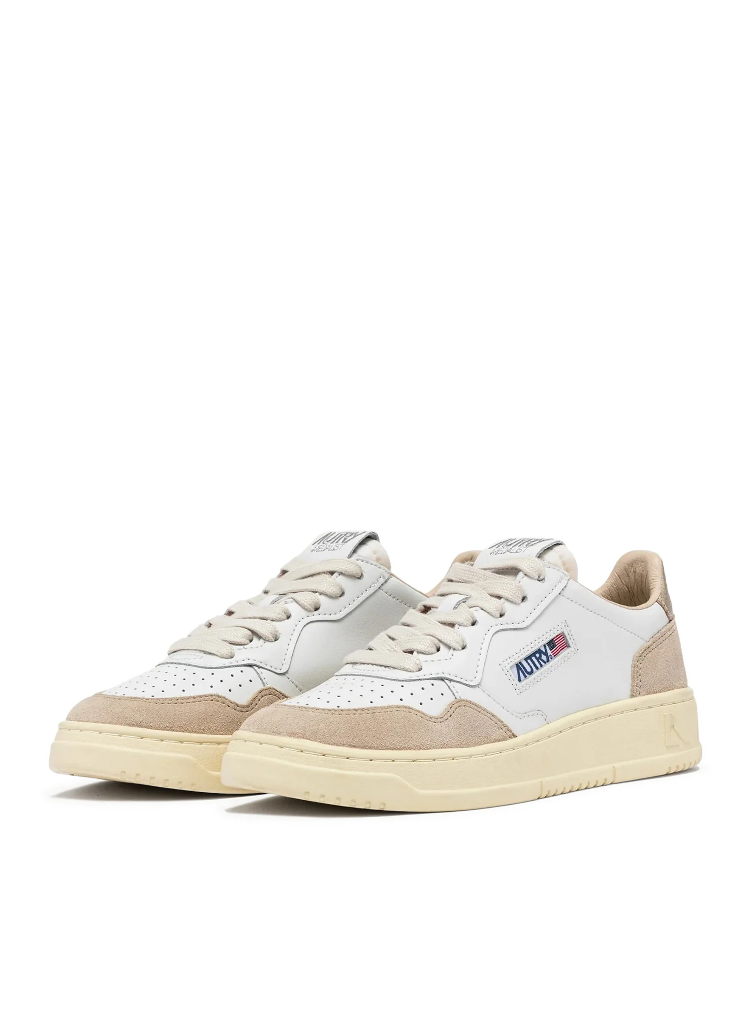 MEDALIST LOW SNEAKERS IN WHITE AND GOLD LEATHER AND SUEDE - Image 4