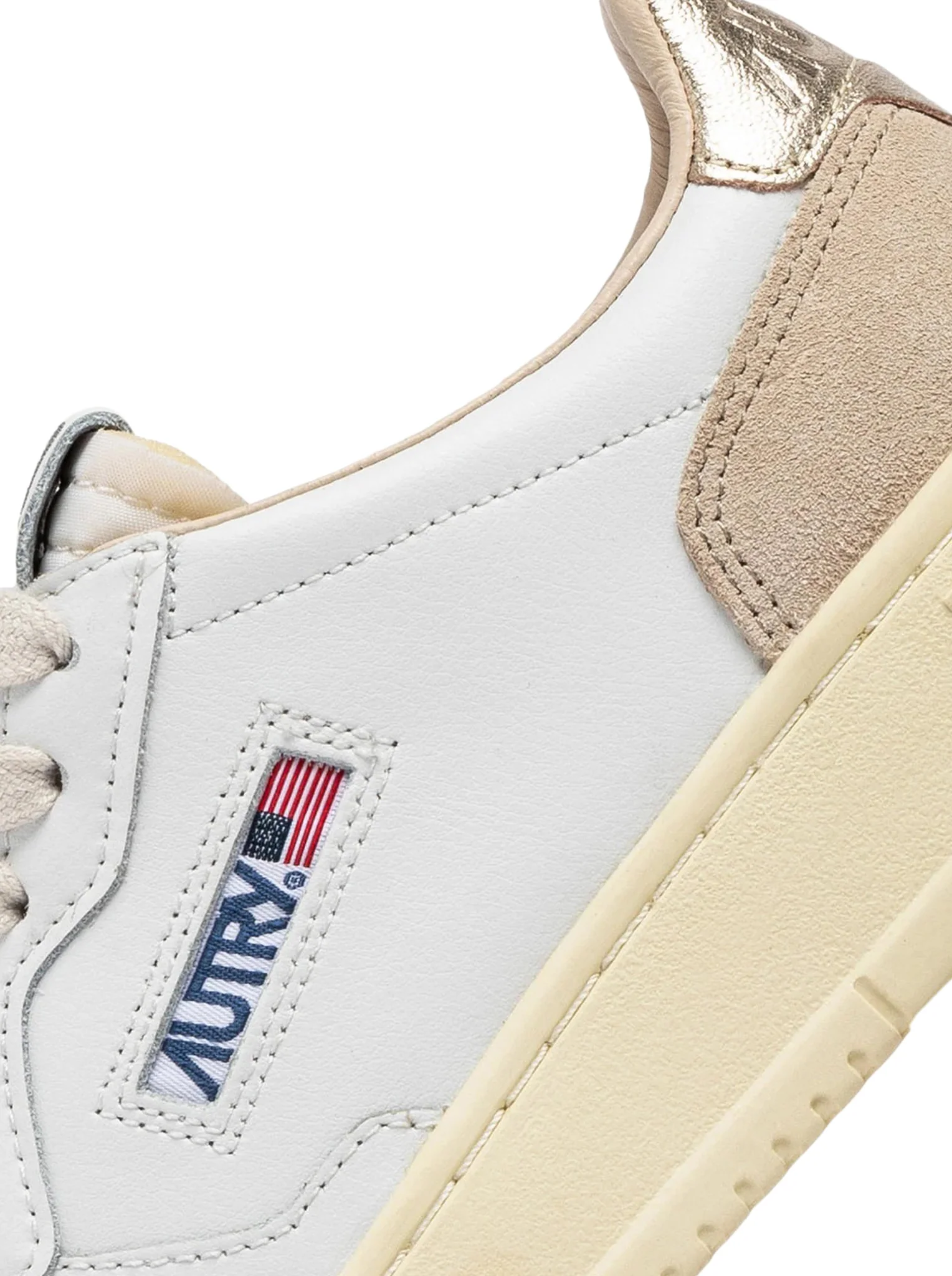 MEDALIST LOW SNEAKERS IN WHITE AND GOLD LEATHER AND SUEDE - Image 7