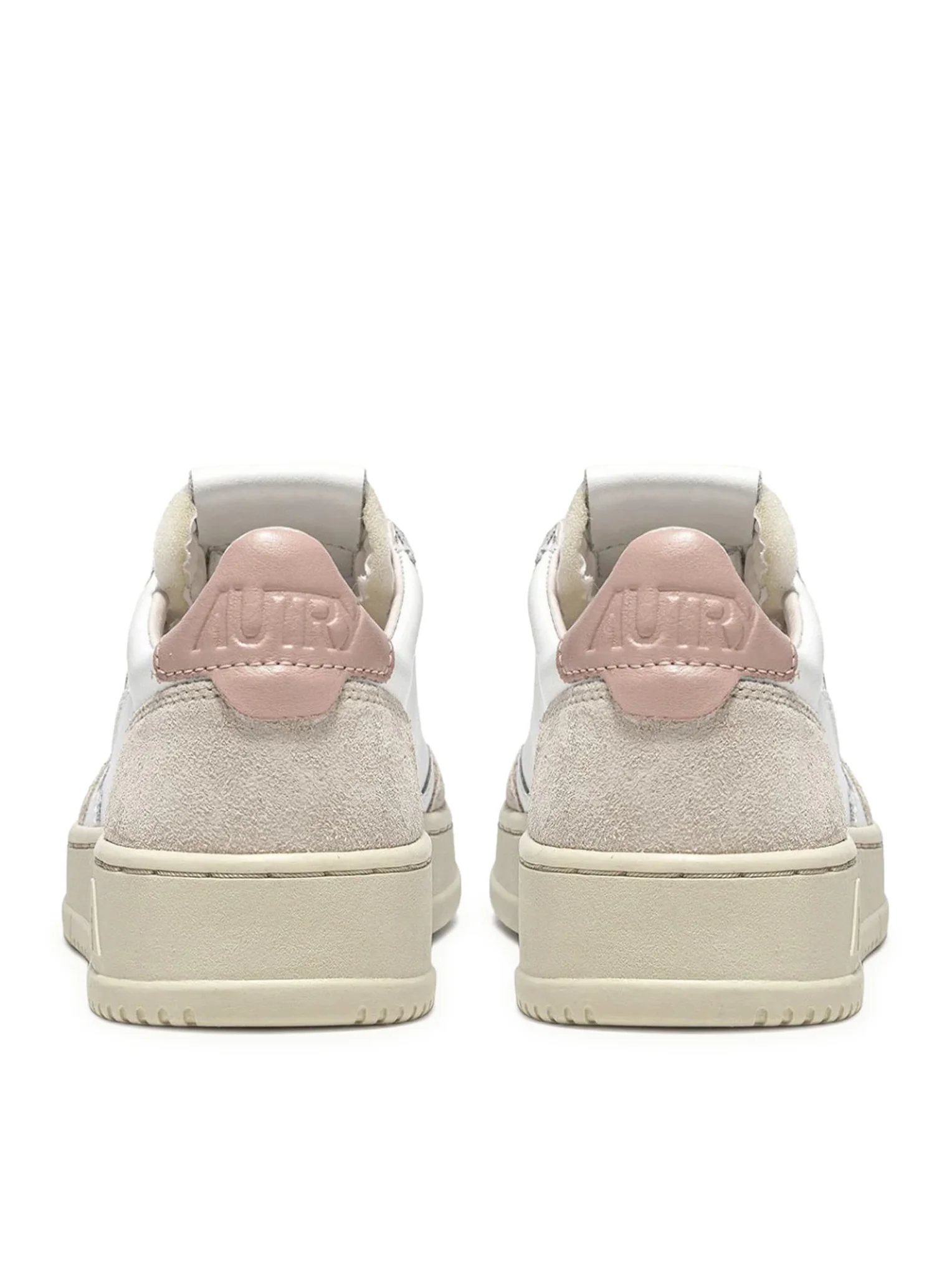 MEDALIST LOW SNEAKERS IN WHITE AND POWDER LEATHER AND BEIGE SUEDE - Image 3
