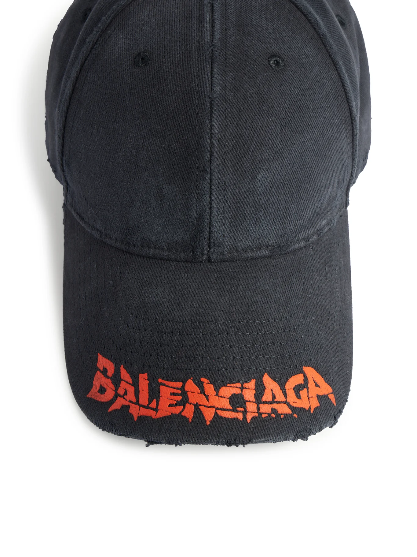 BLACK COTTON DRILL LOGO HAT - Image 4