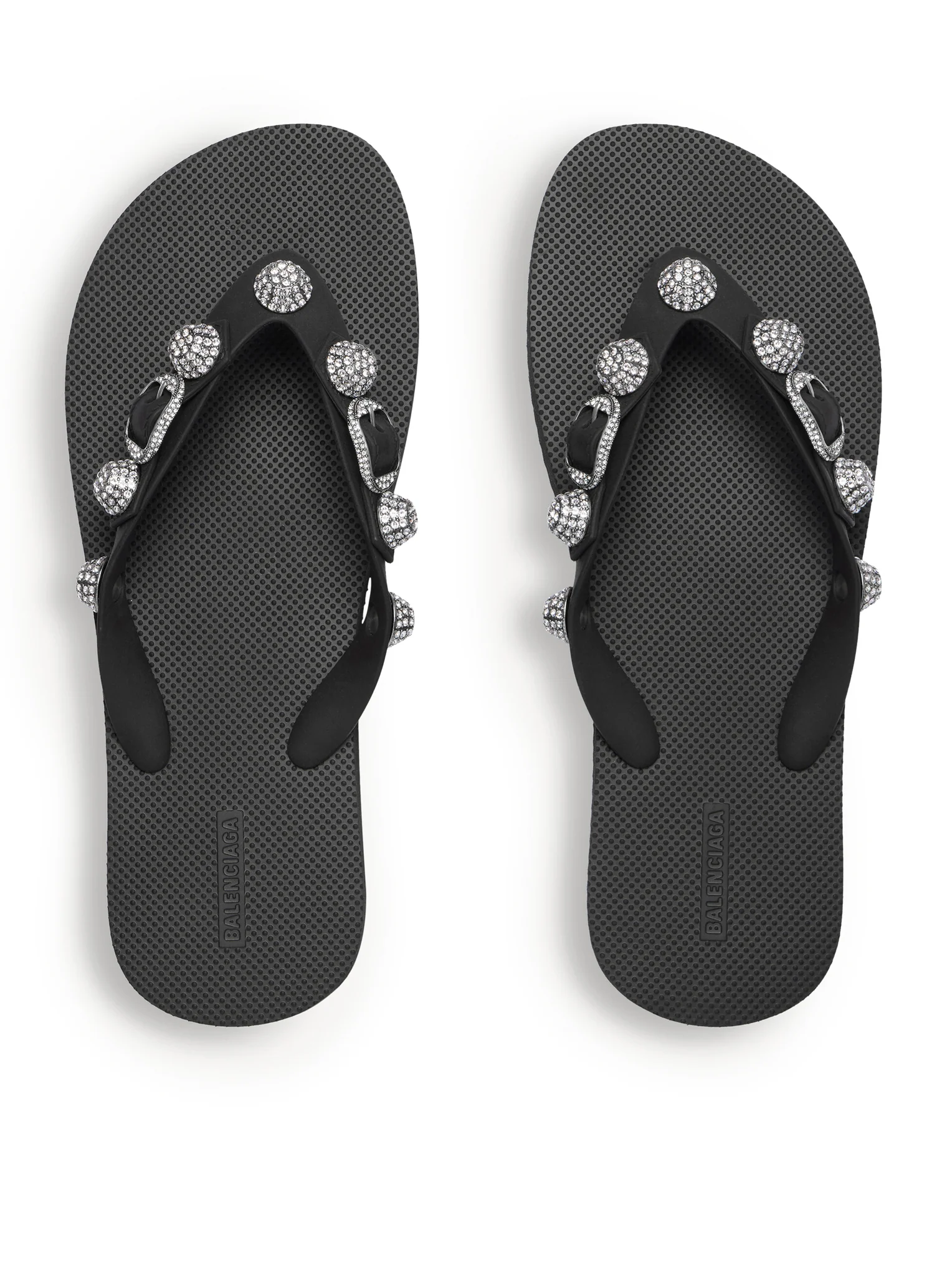 BLACK RUBBER FLIP-FLOPS SLIPPERS - Image 5