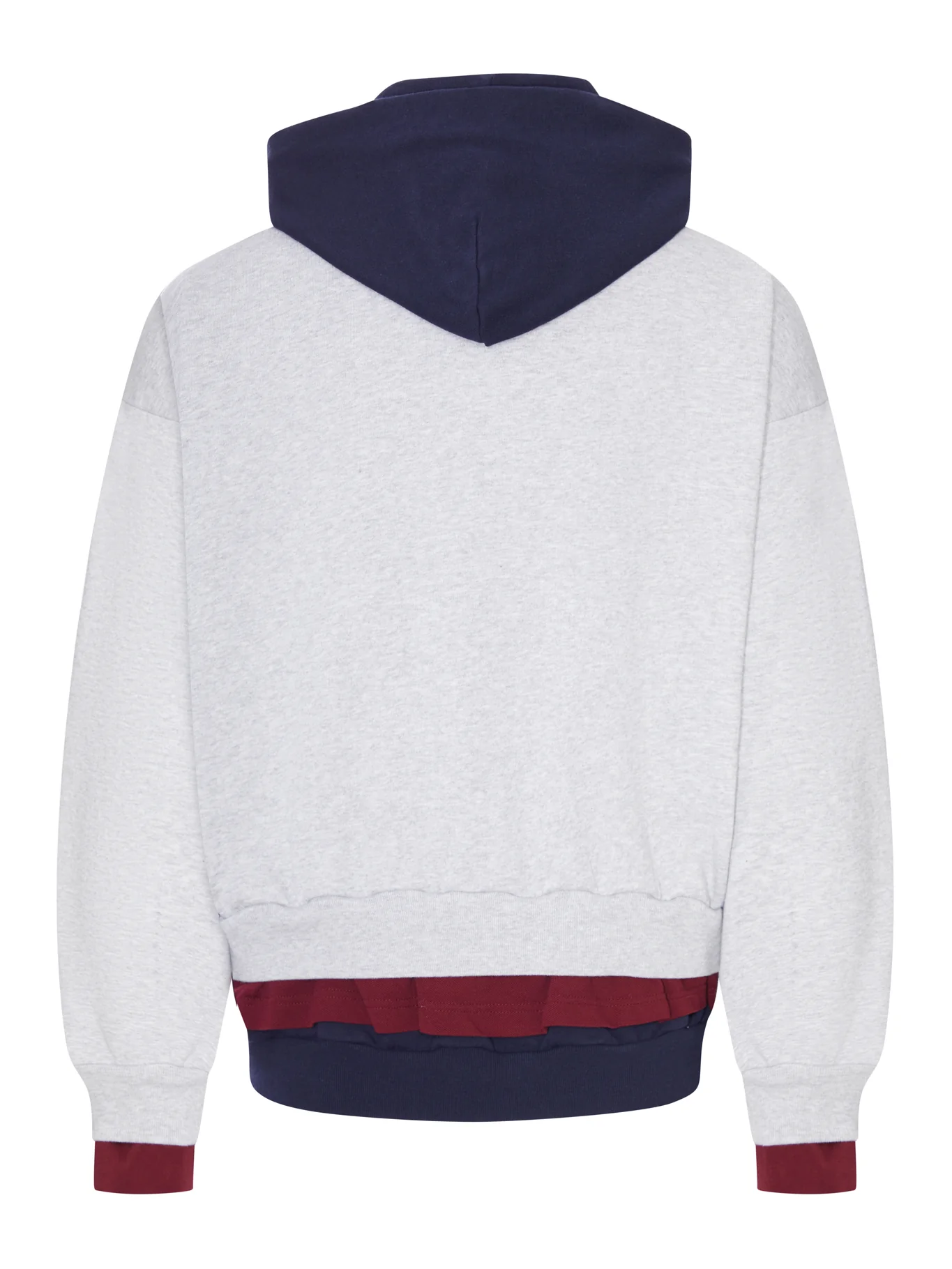 LAYERED DRY MOLLETON HOODIE WITH FRAYED LETTERING - Image 2