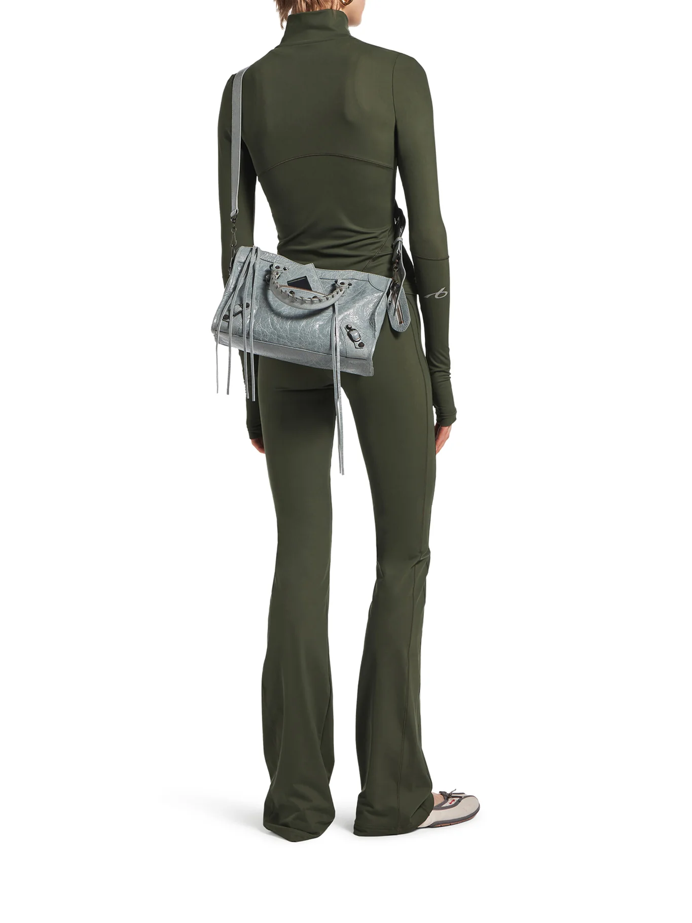 LE CITY SMALL BAG IN ARENA GREY-BLUE LAMBSKIN WITH BRASS FINISHING - Image 4