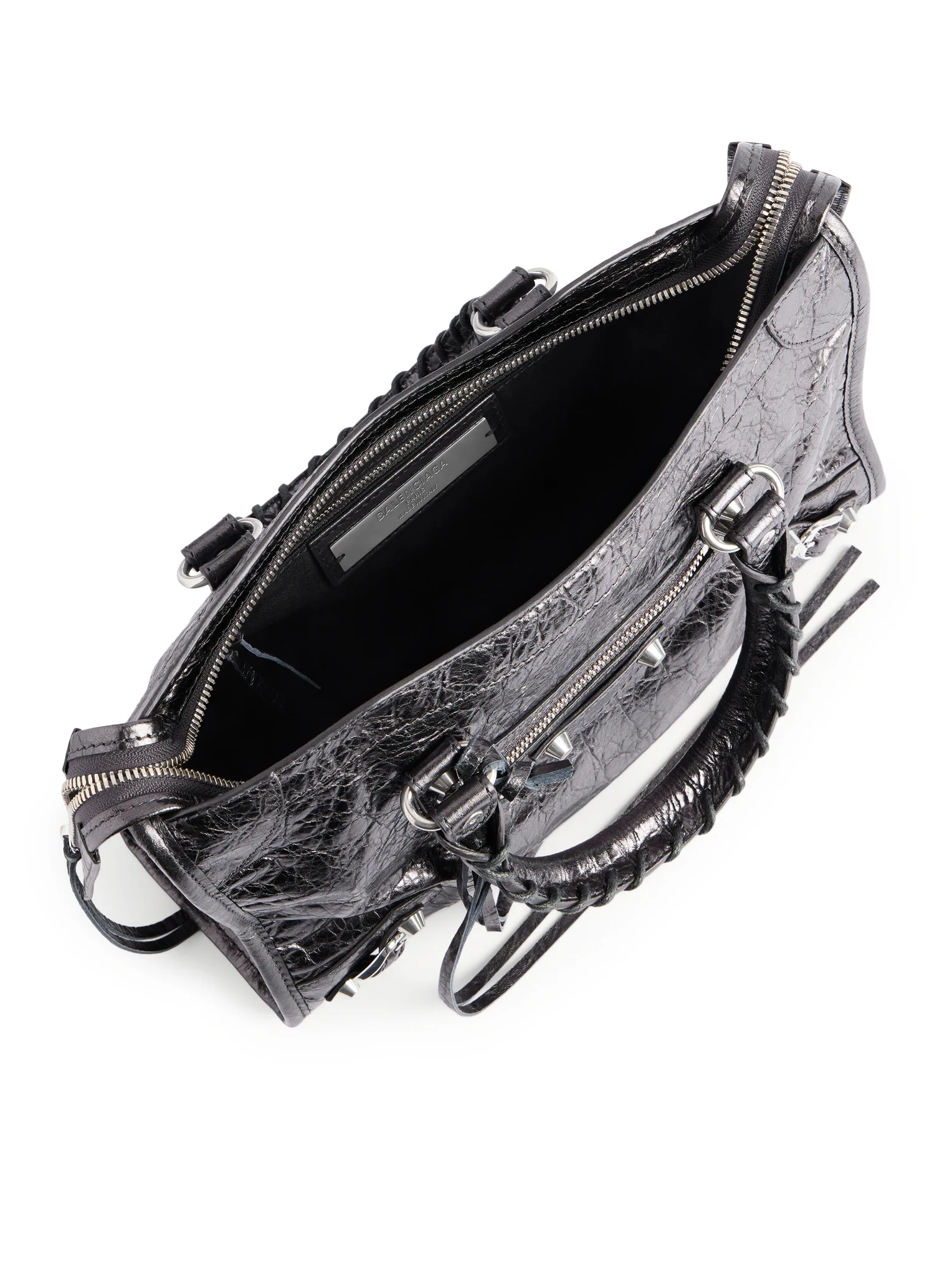 LE CITY SMALL BAG IN ARENA METALLIC LAMBSKIN WITH POLISHED SILVER FINISHES - Image 5