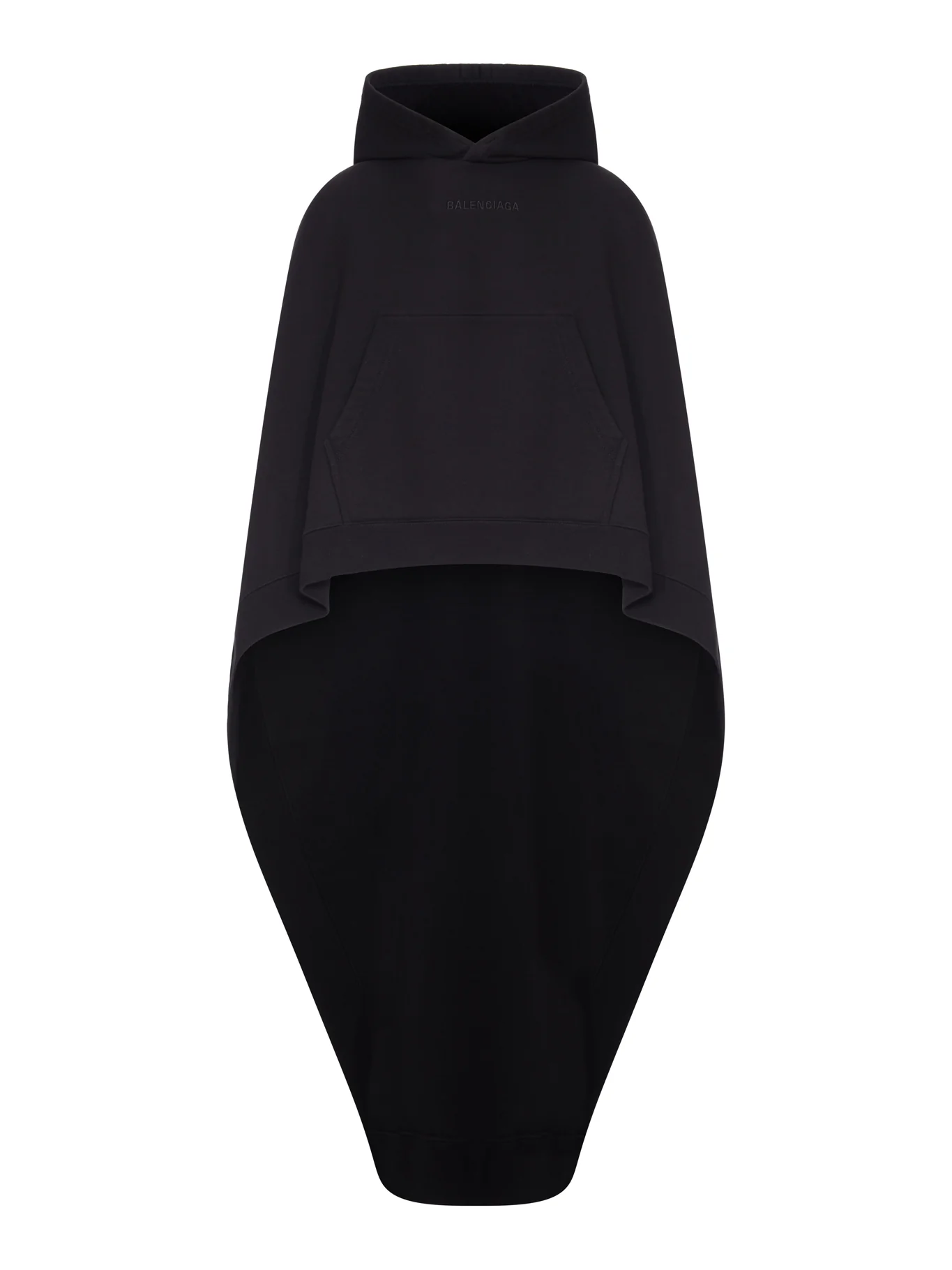 OVERSIZED ASYMMETRIC HOODED SWEATSHIRT CAPE