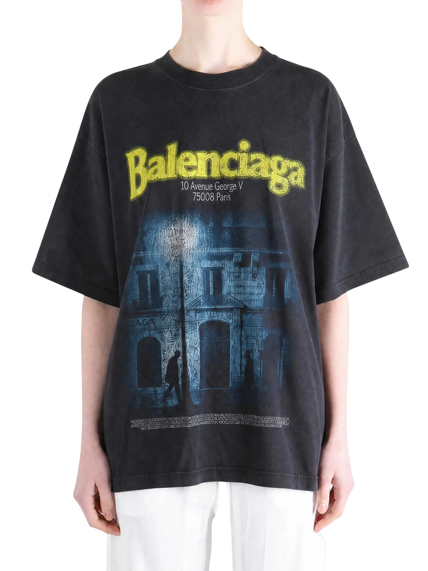OVERSIZED T-SHIRT IN DRY BLACK JERSEY - Image 2