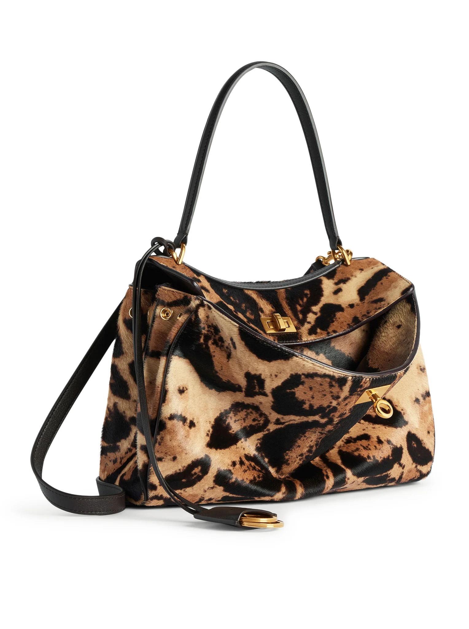 RODEO SMALL LEOPARD PRINT LEATHER HANDBAG - Image 5