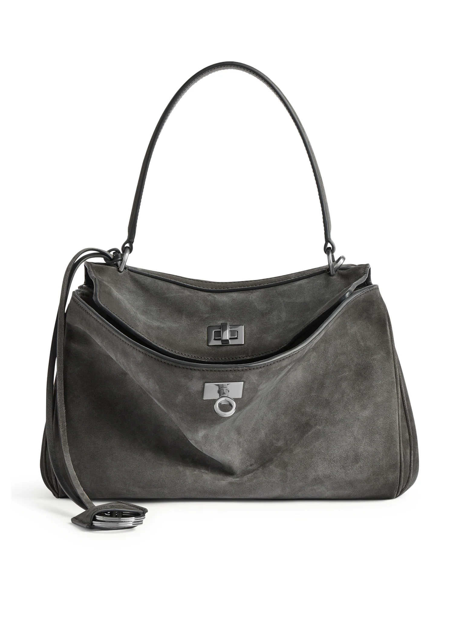 SMALL RODEO BAG IN WAXED SUEDE CALFSKIN AND SMOOTH CALFSKIN