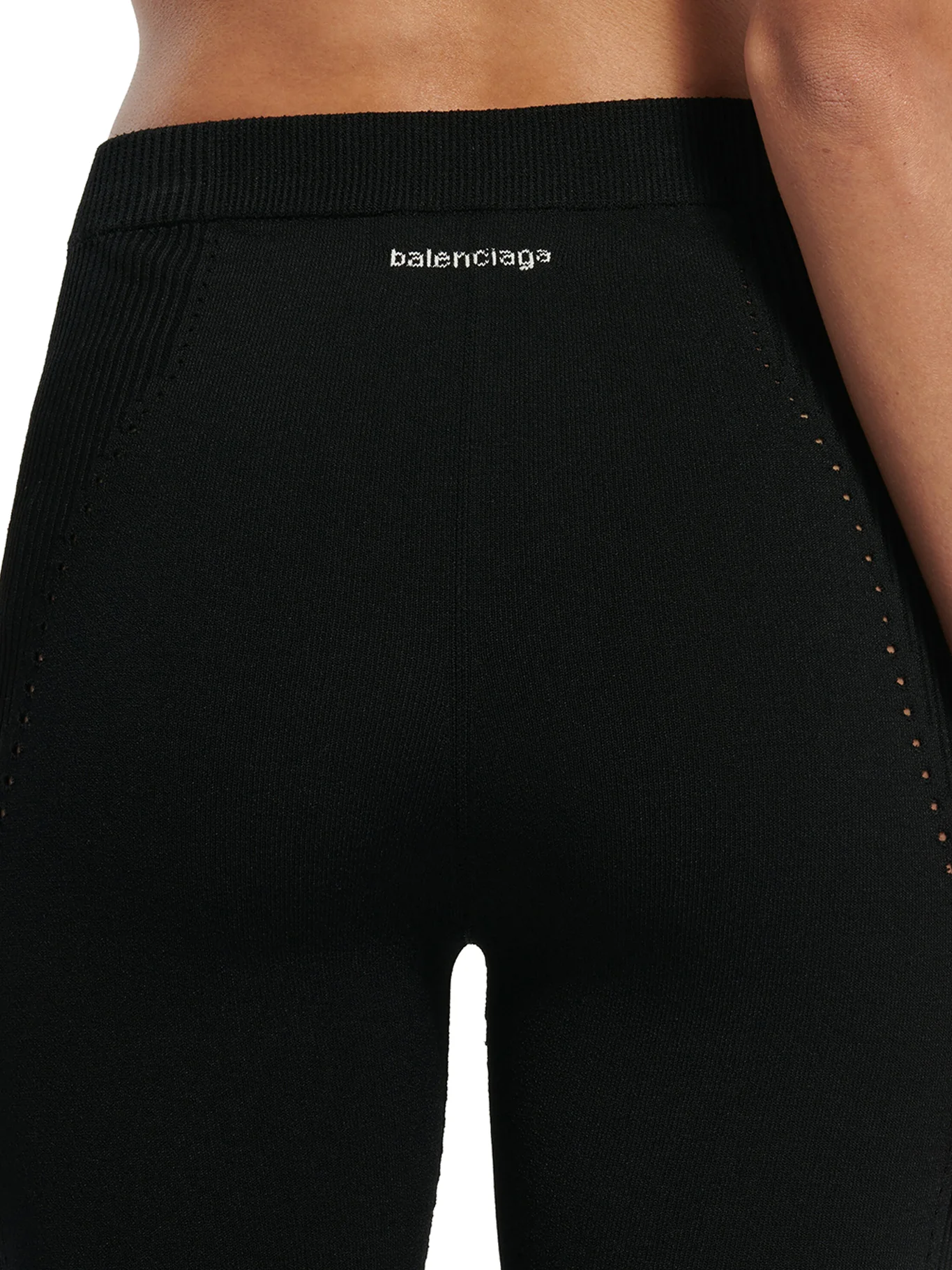 TECHWEAR LEGGINGS IN BLACK SPORTS MESH - Image 5