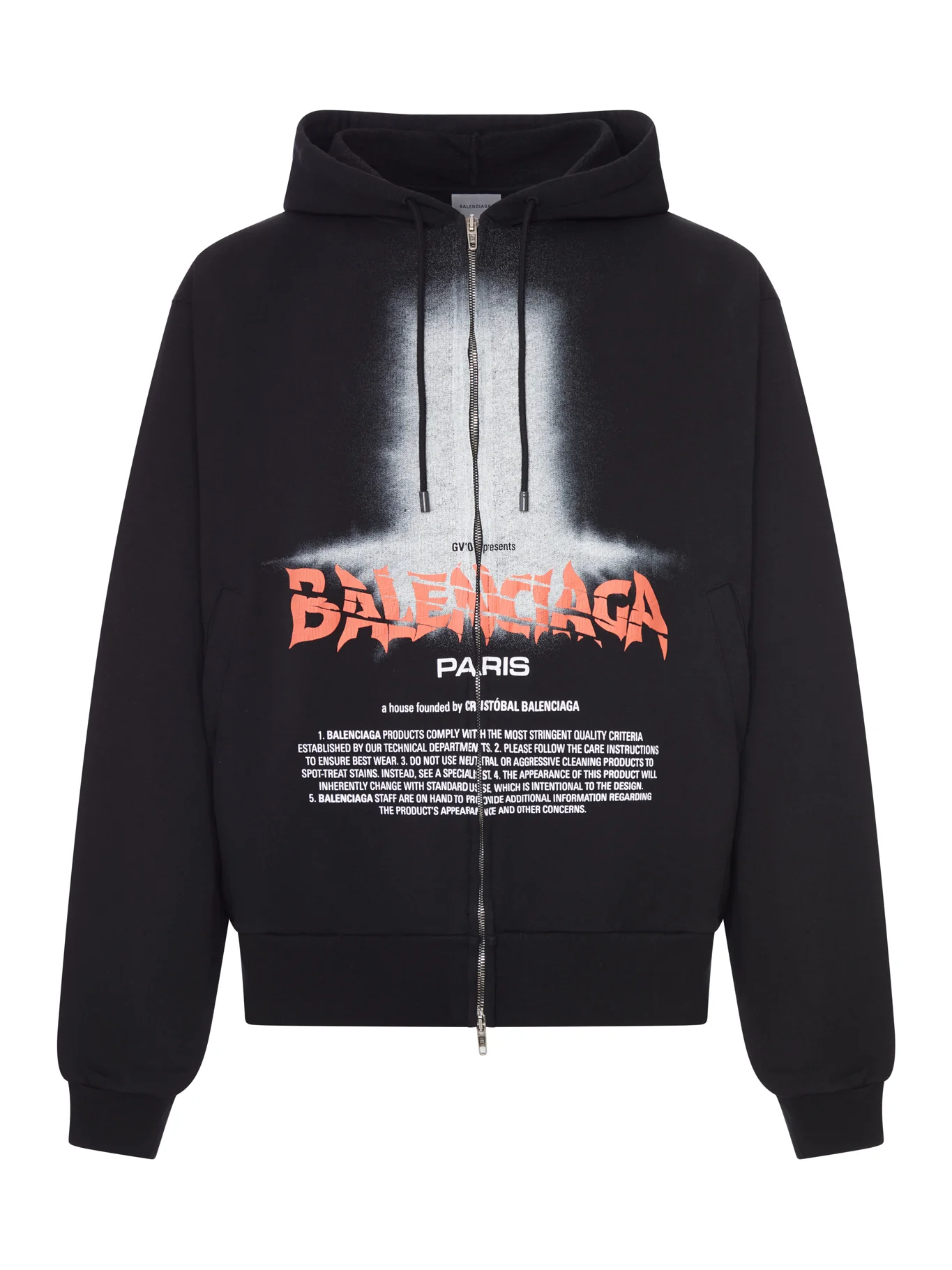 THE DOOR OVERSIZED ZIP SWEATSHIRT IN BLACK DRY FLEECE