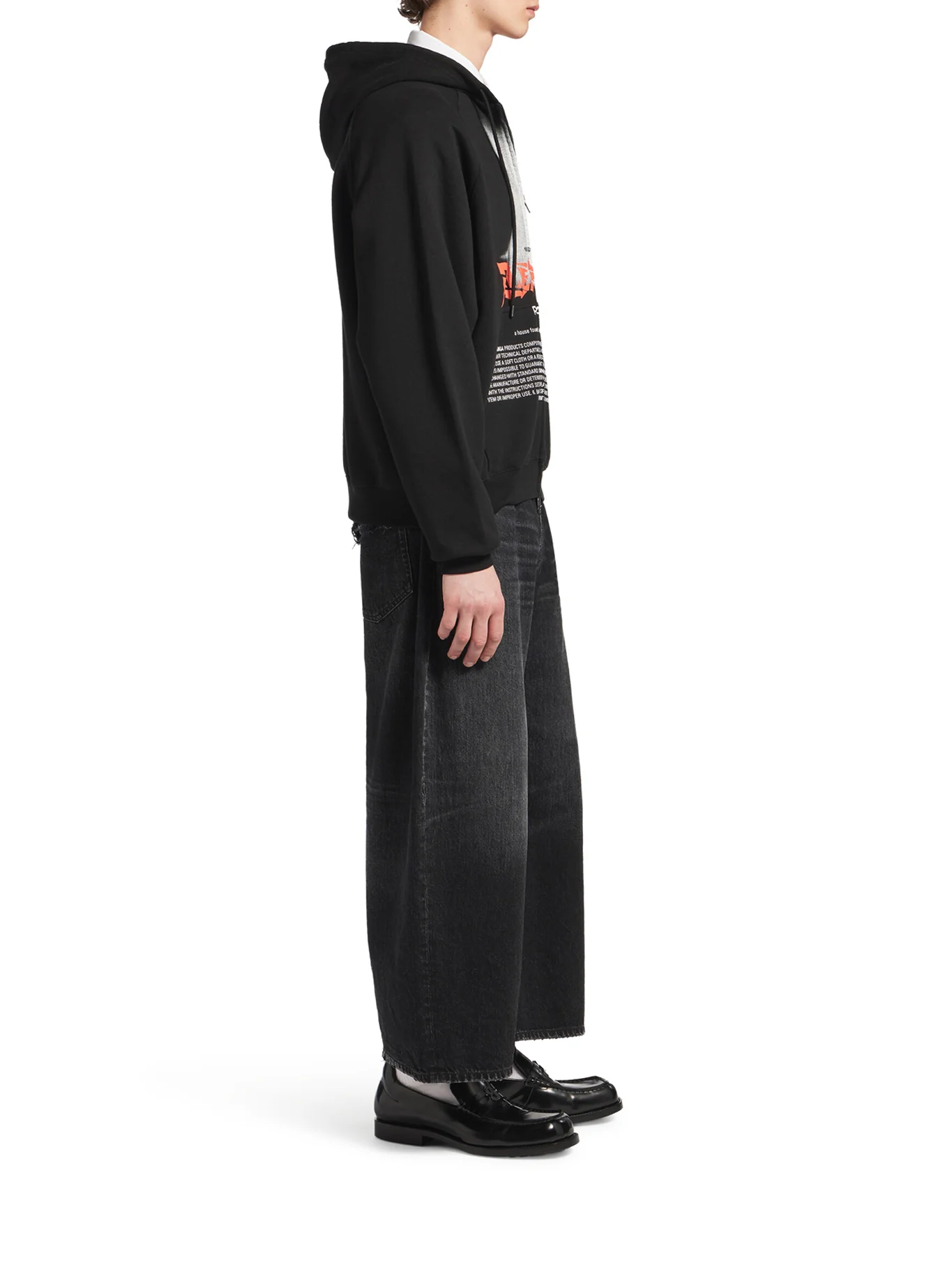THE DOOR OVERSIZED ZIP SWEATSHIRT IN BLACK DRY FLEECE - Image 5