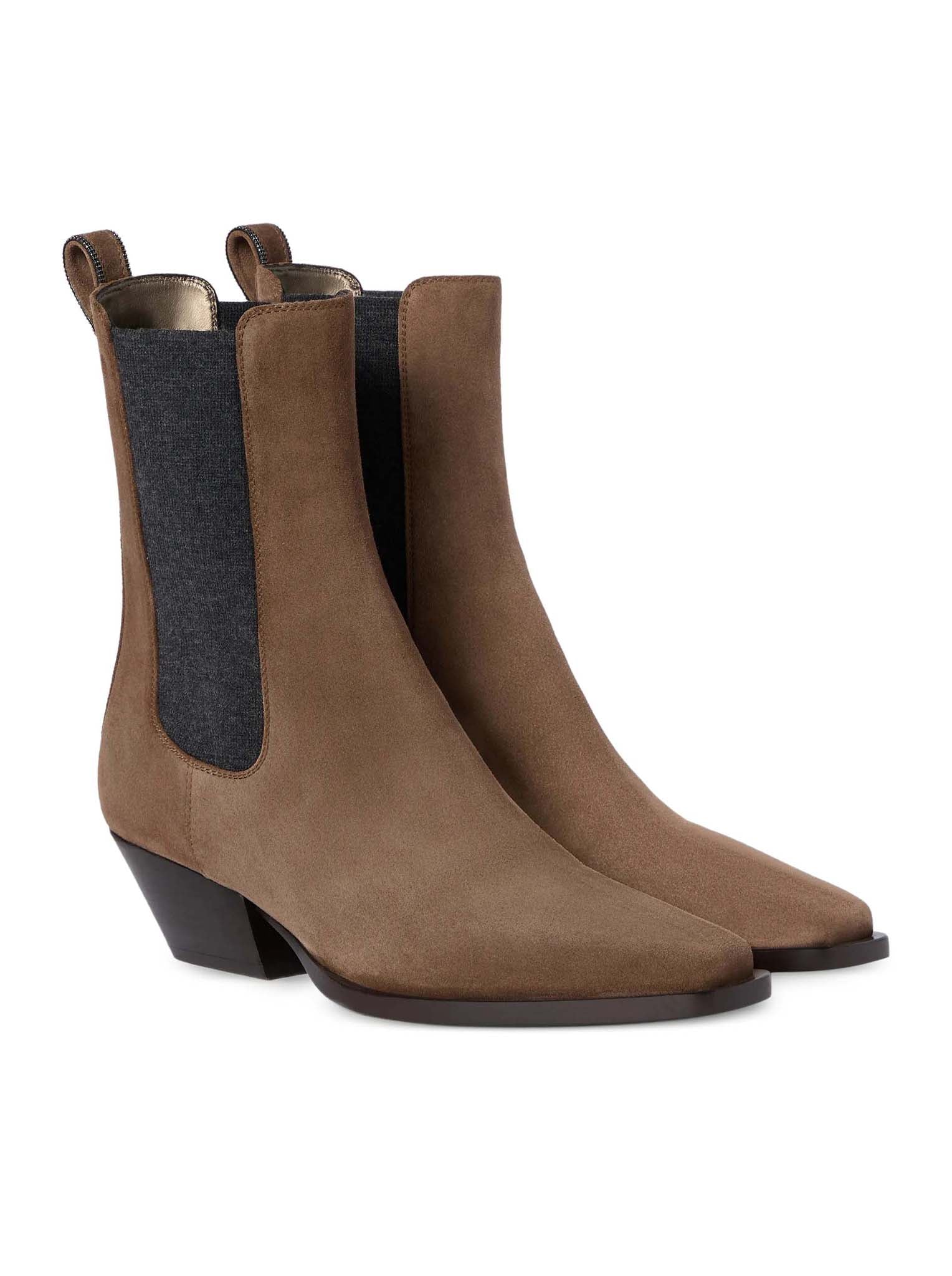 CHELSEA BOOT IN SUEDE WITH PRECIOUS LOOP DETAIL - Image 3