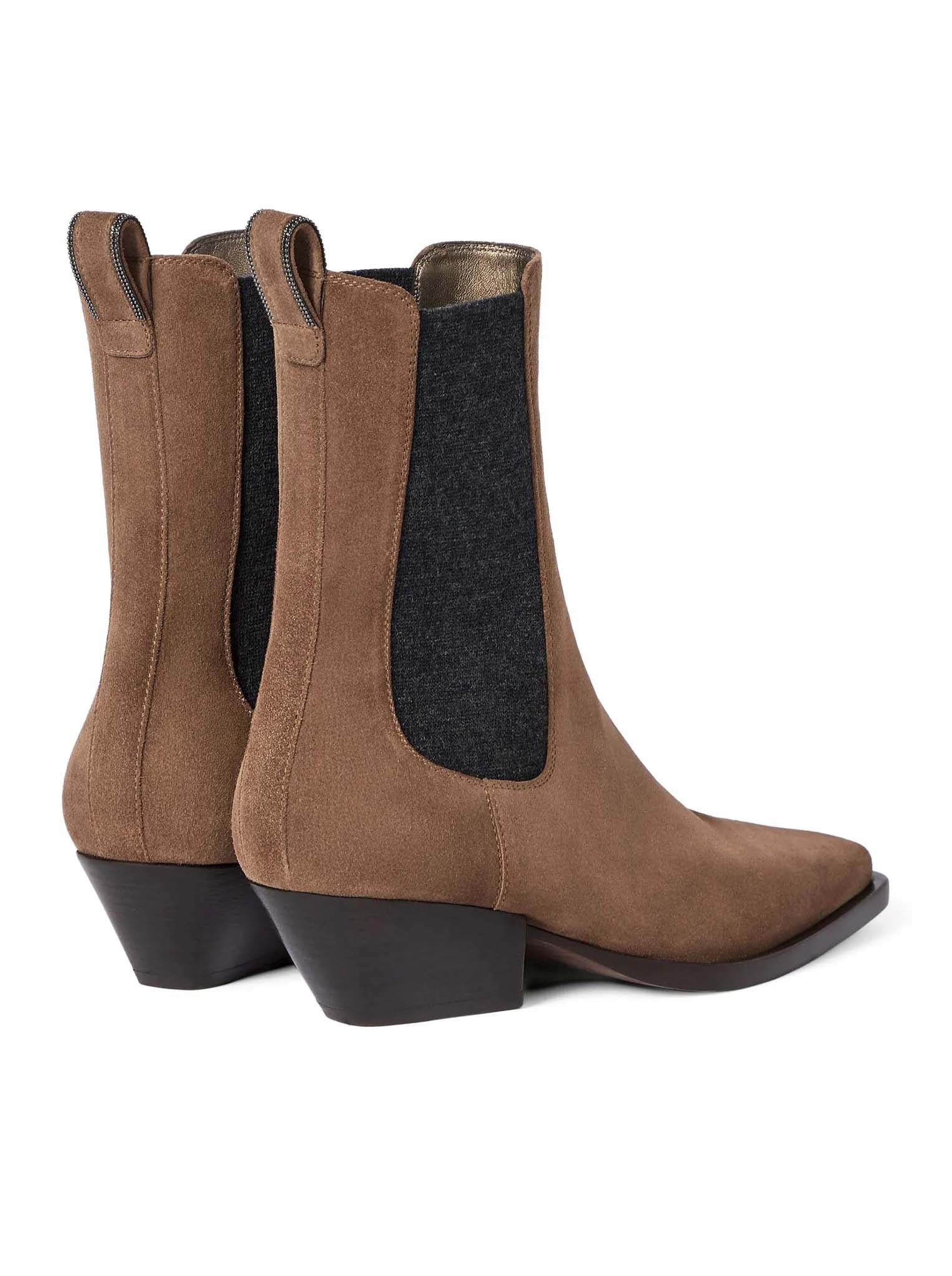 CHELSEA BOOT IN SUEDE WITH PRECIOUS LOOP DETAIL - Image 4