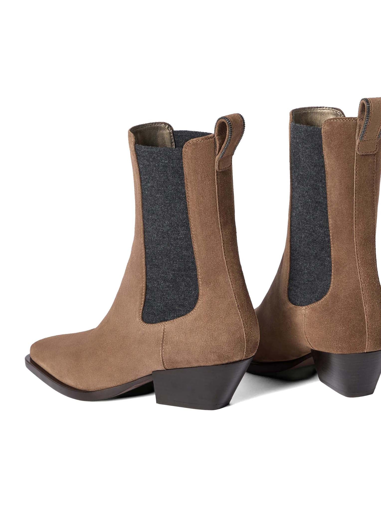 CHELSEA BOOT IN SUEDE WITH PRECIOUS LOOP DETAIL - Image 5