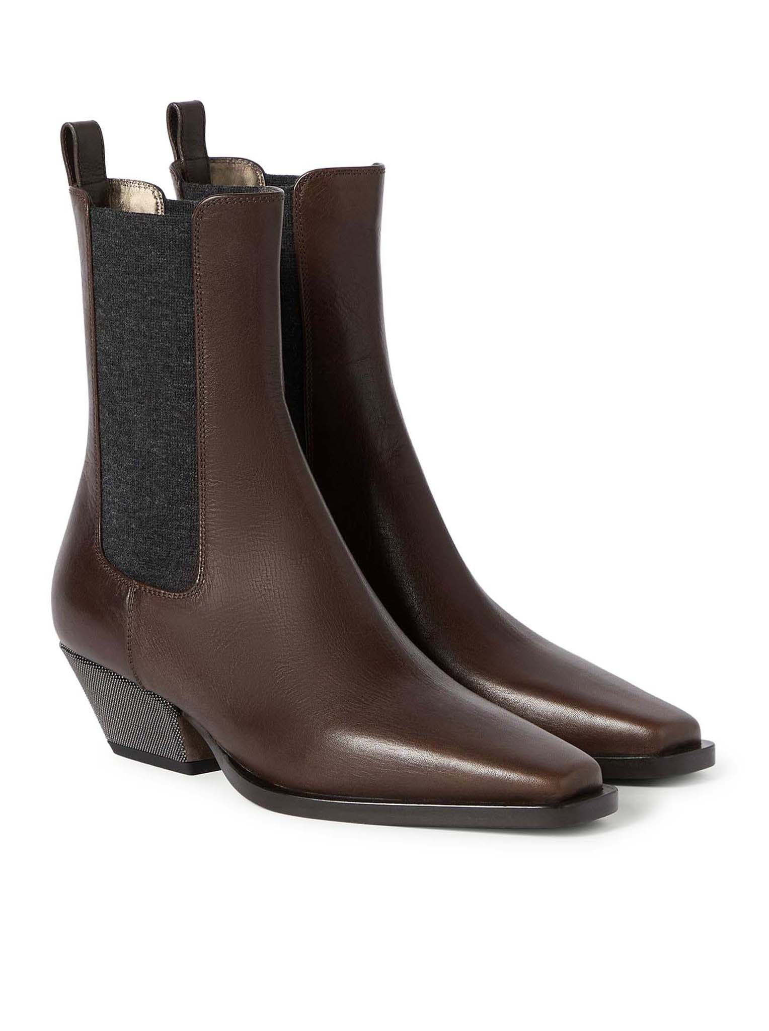 CHELSEA BOOT IN VITELLO RIDING CON PRECIOUS HEEL - Image 3