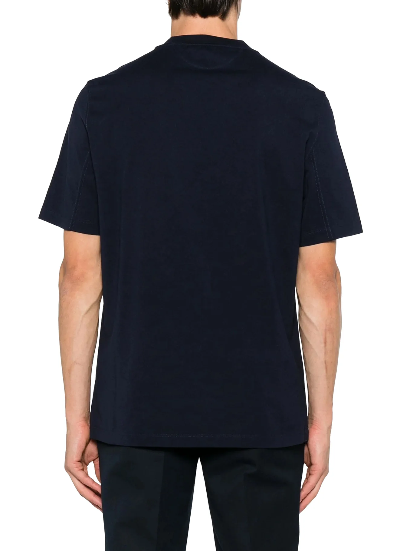 COTTON T-SHIRT WITH CONTRASTING LOGO PRINT - Image 3