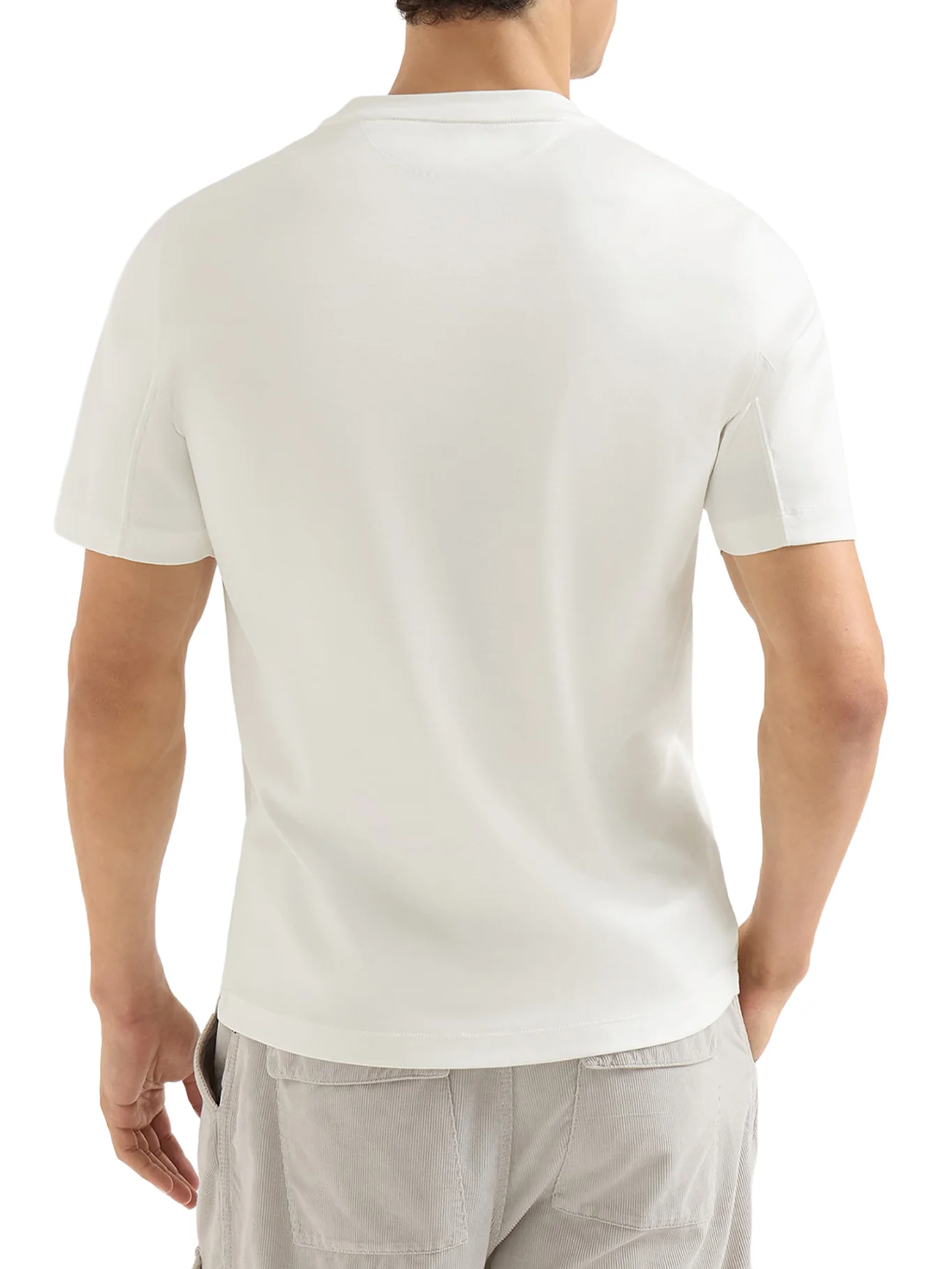 COTTON T-SHIRT WITH CONTRASTING LOGO PRINT - Image 3