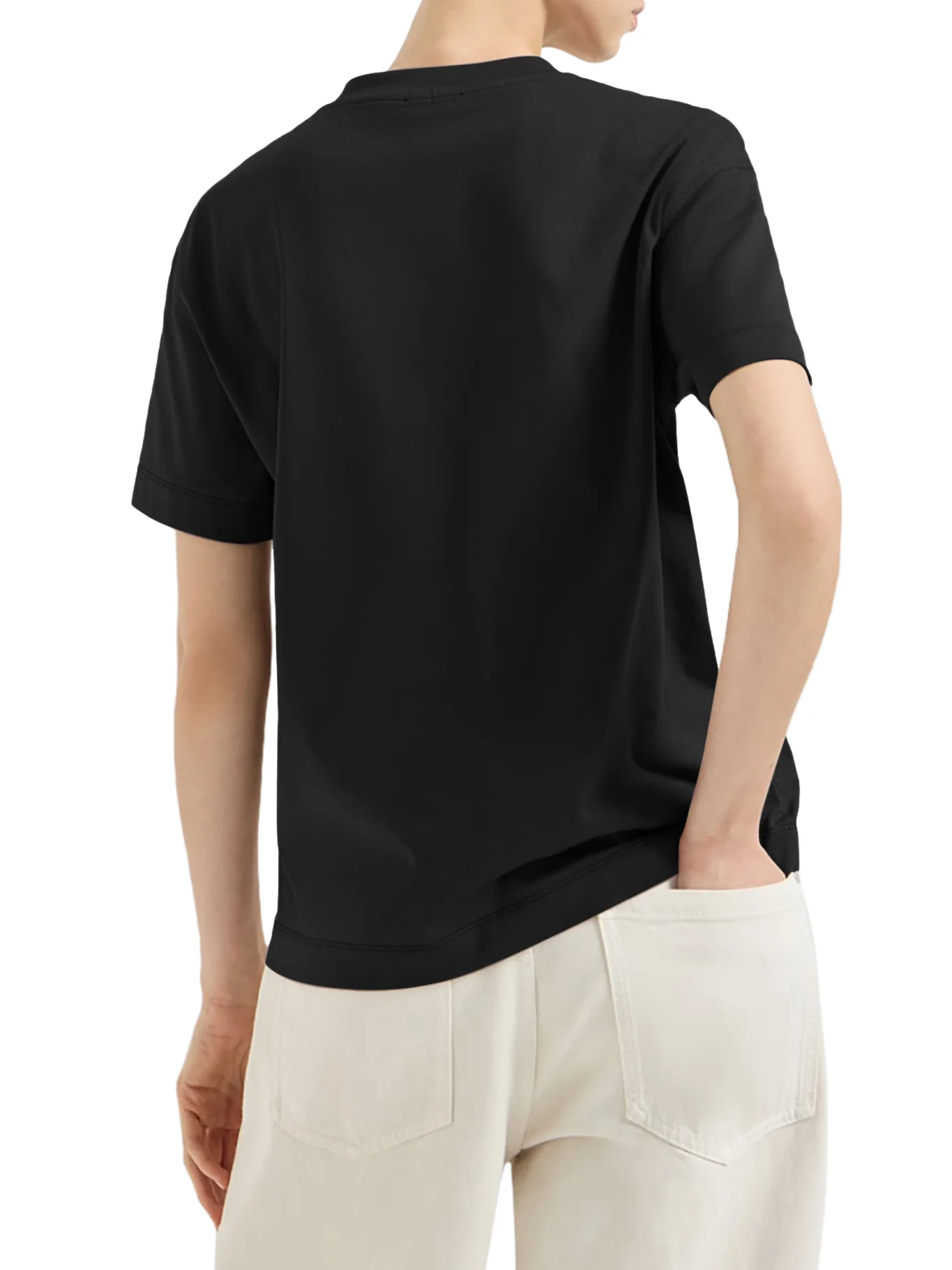 CREW NECK COTTON T-SHIRT WITH MOBILE APPLICATION - Image 4
