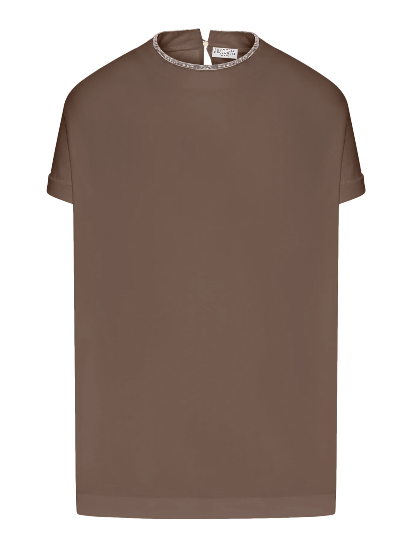JERSEY T-SHIRT WITH PRECIOUS FAUX LAYERING