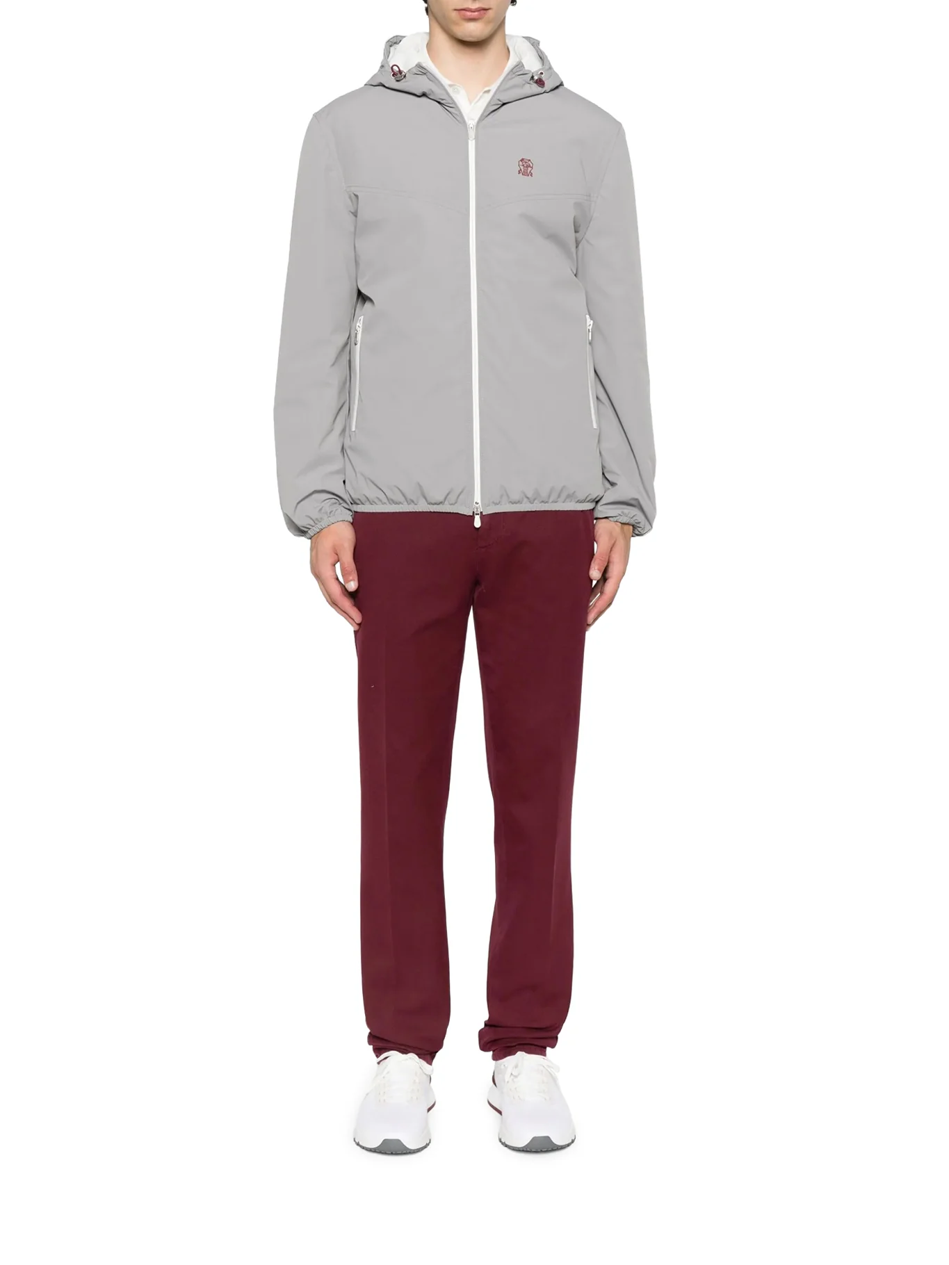 TECHNICAL FABRIC JACKET WITH HOOD - Image 2