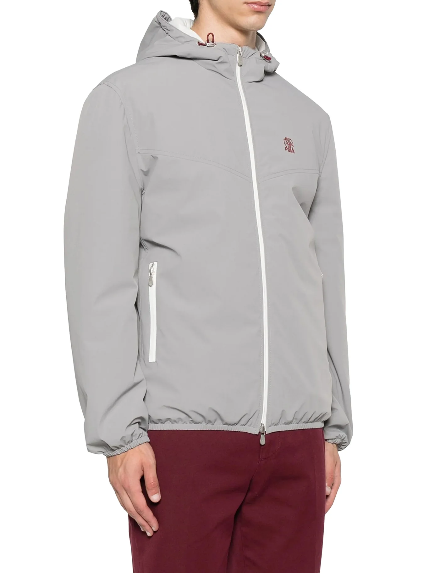 TECHNICAL FABRIC JACKET WITH HOOD - Image 3
