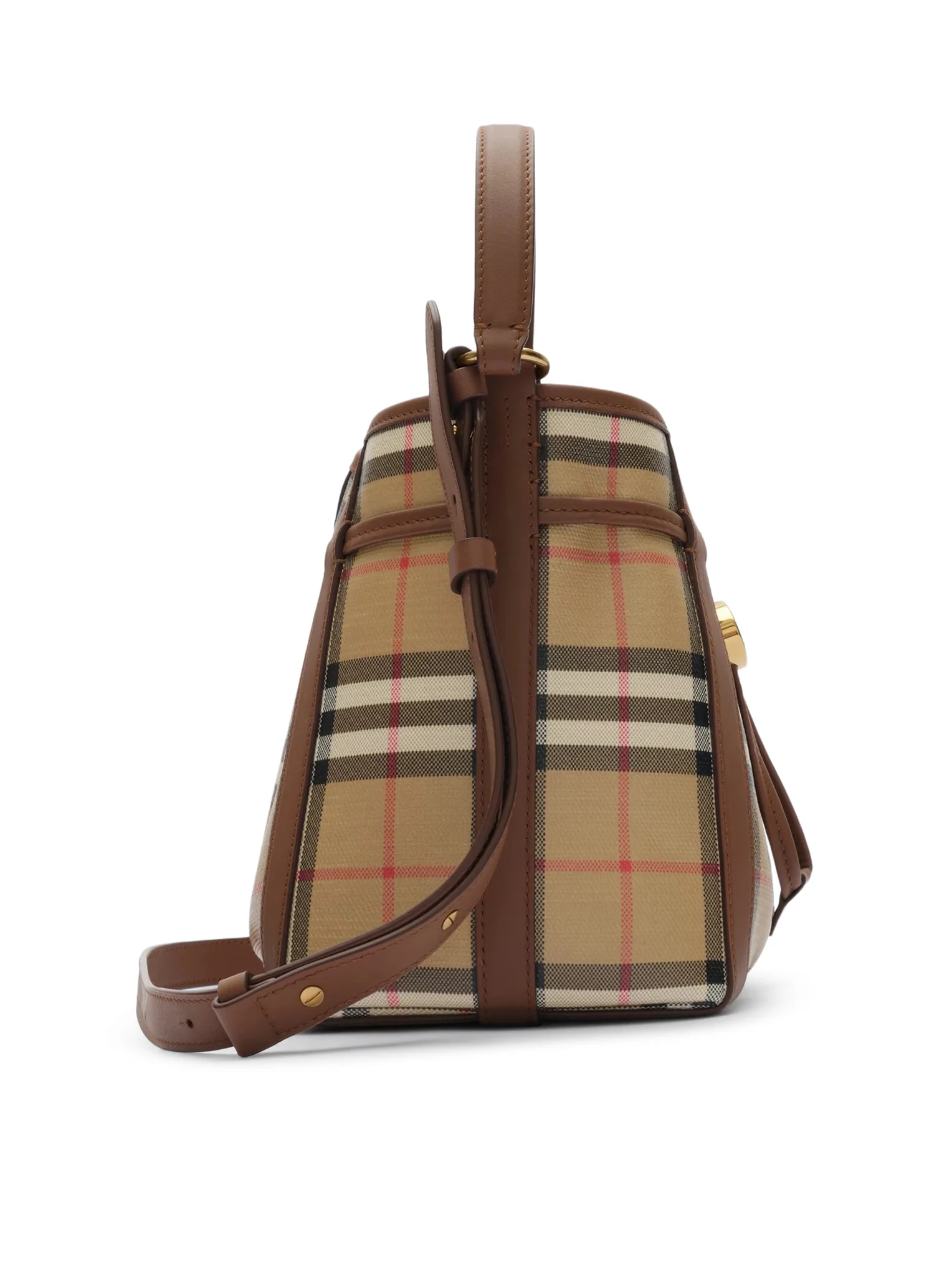 MINI CHECK BUCKET BAG - Image 5