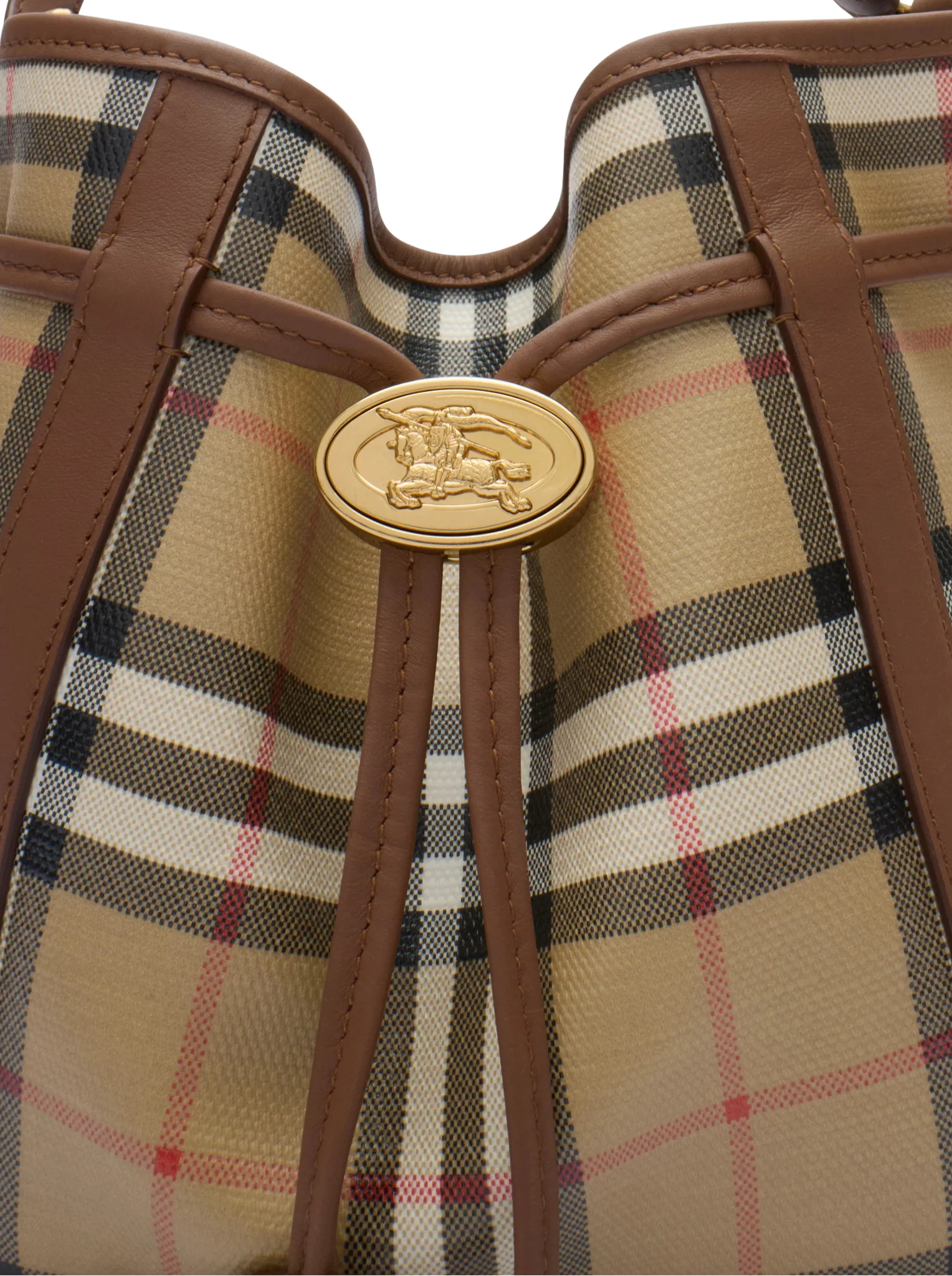 MINI CHECK BUCKET BAG - Image 6