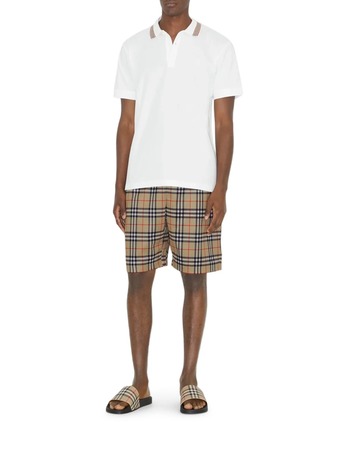 SLIPPERS WITH CHECK PRINT BAND - Image 2