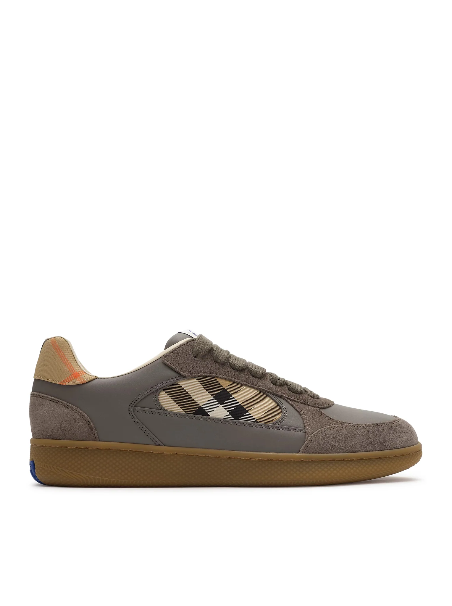 TERRACE SNEAKER IN LEATHER, SUEDE AND CHECK