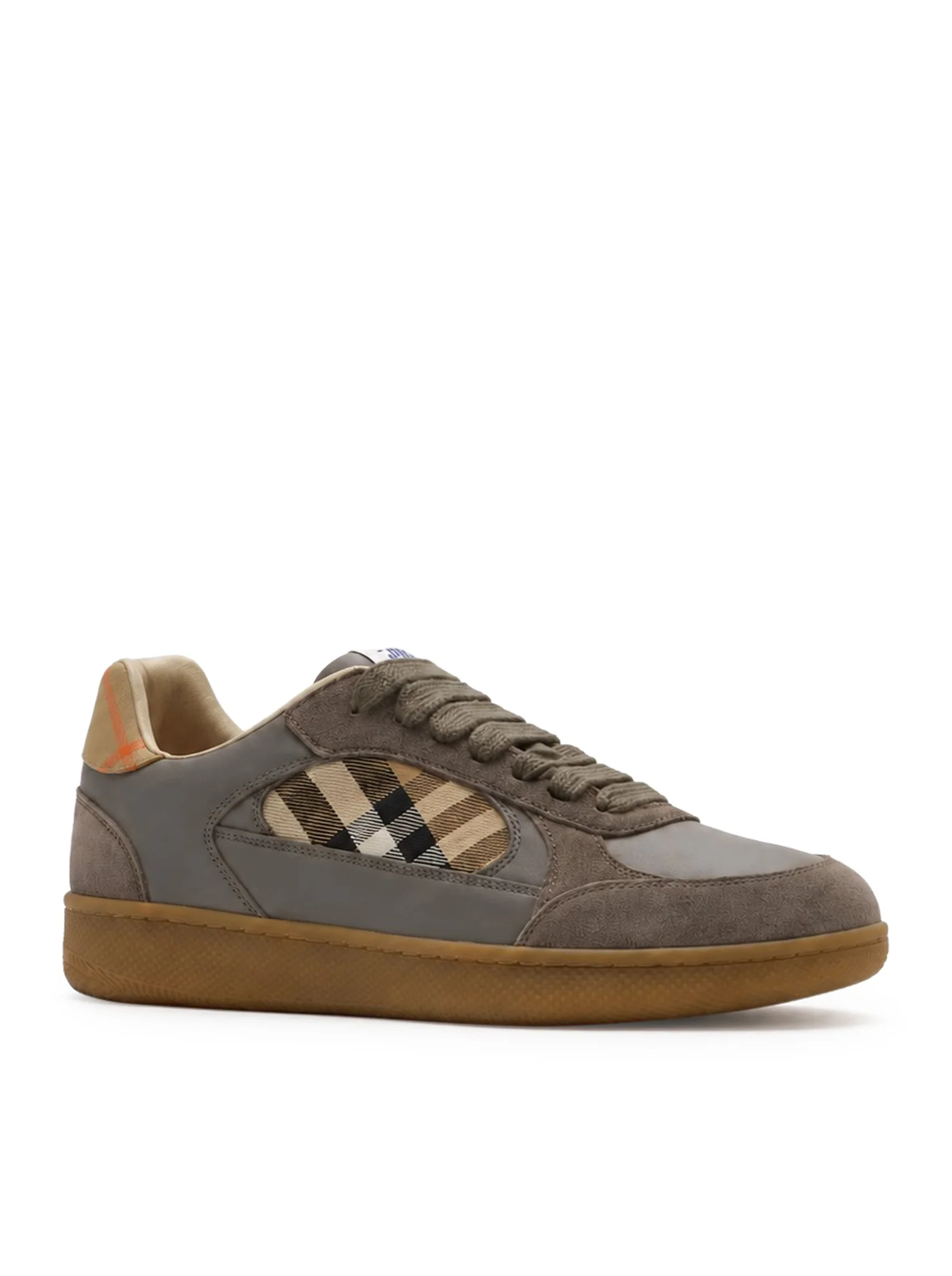 TERRACE SNEAKER IN LEATHER, SUEDE AND CHECK - Image 2