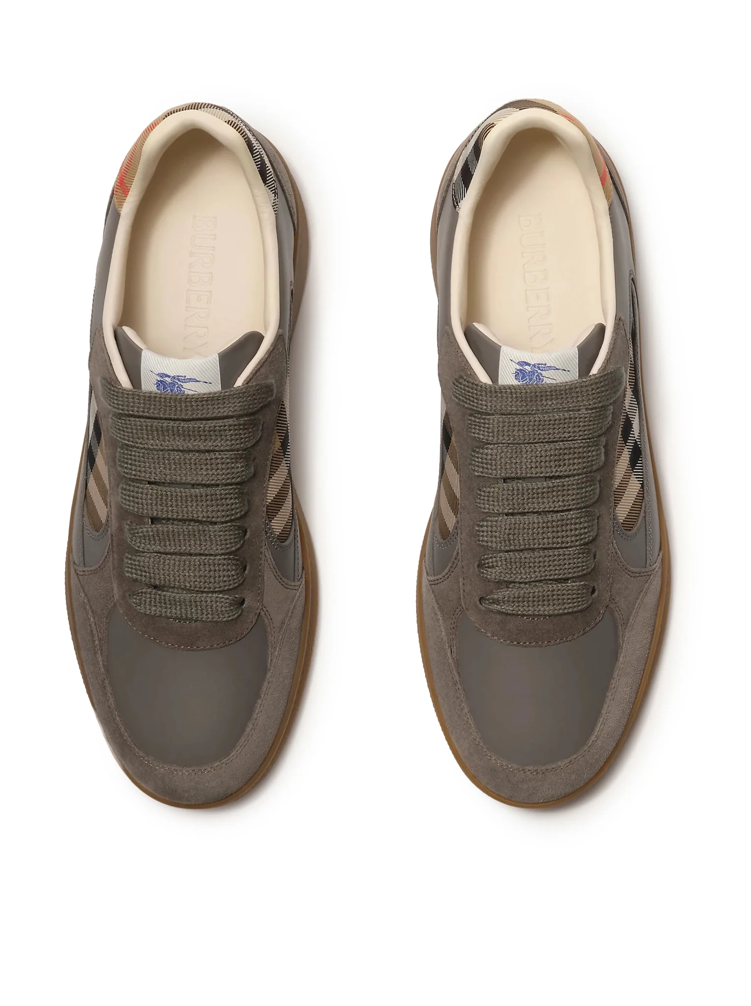 TERRACE SNEAKER IN LEATHER, SUEDE AND CHECK - Image 5