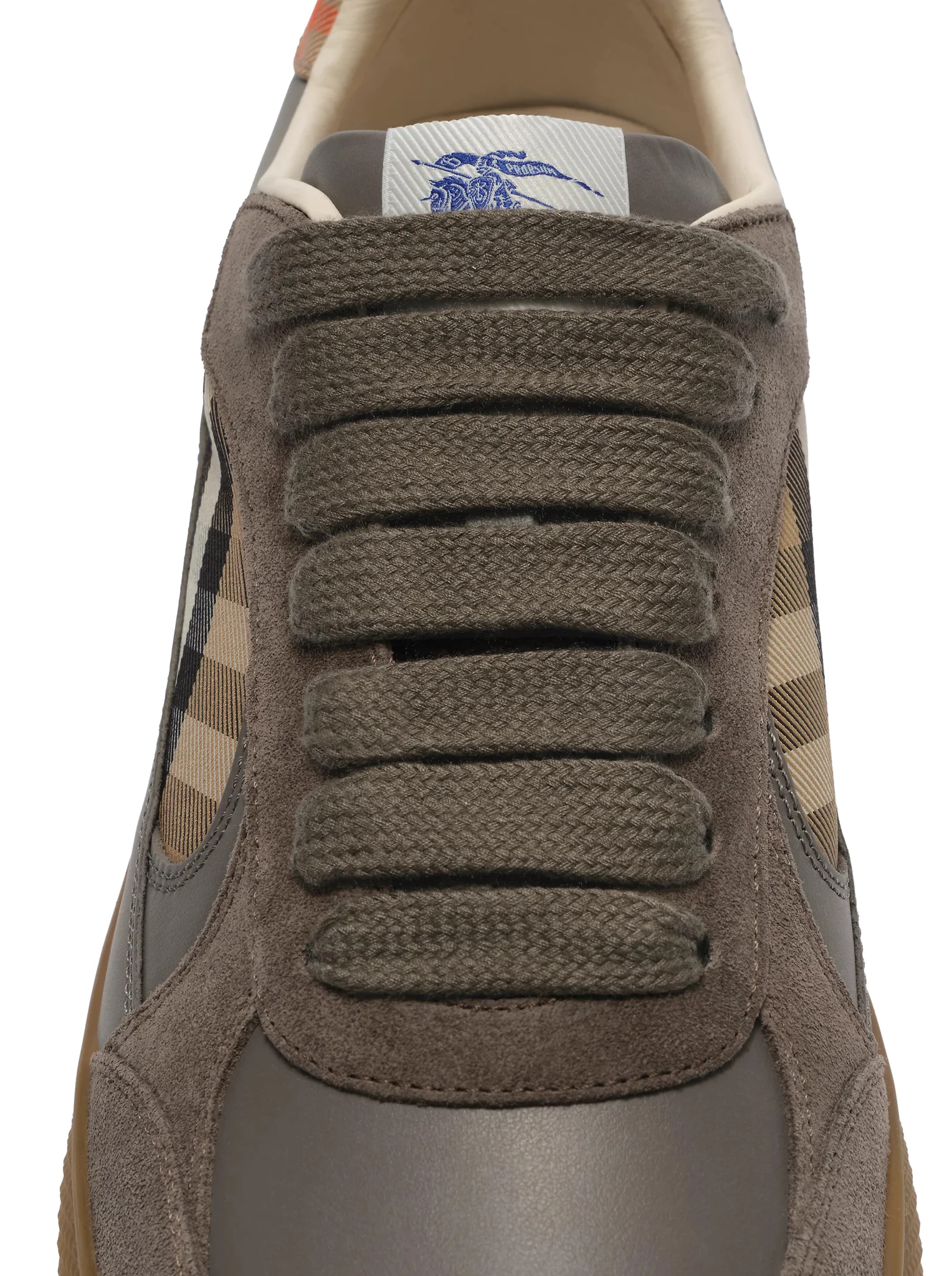 TERRACE SNEAKER IN LEATHER, SUEDE AND CHECK - Image 7