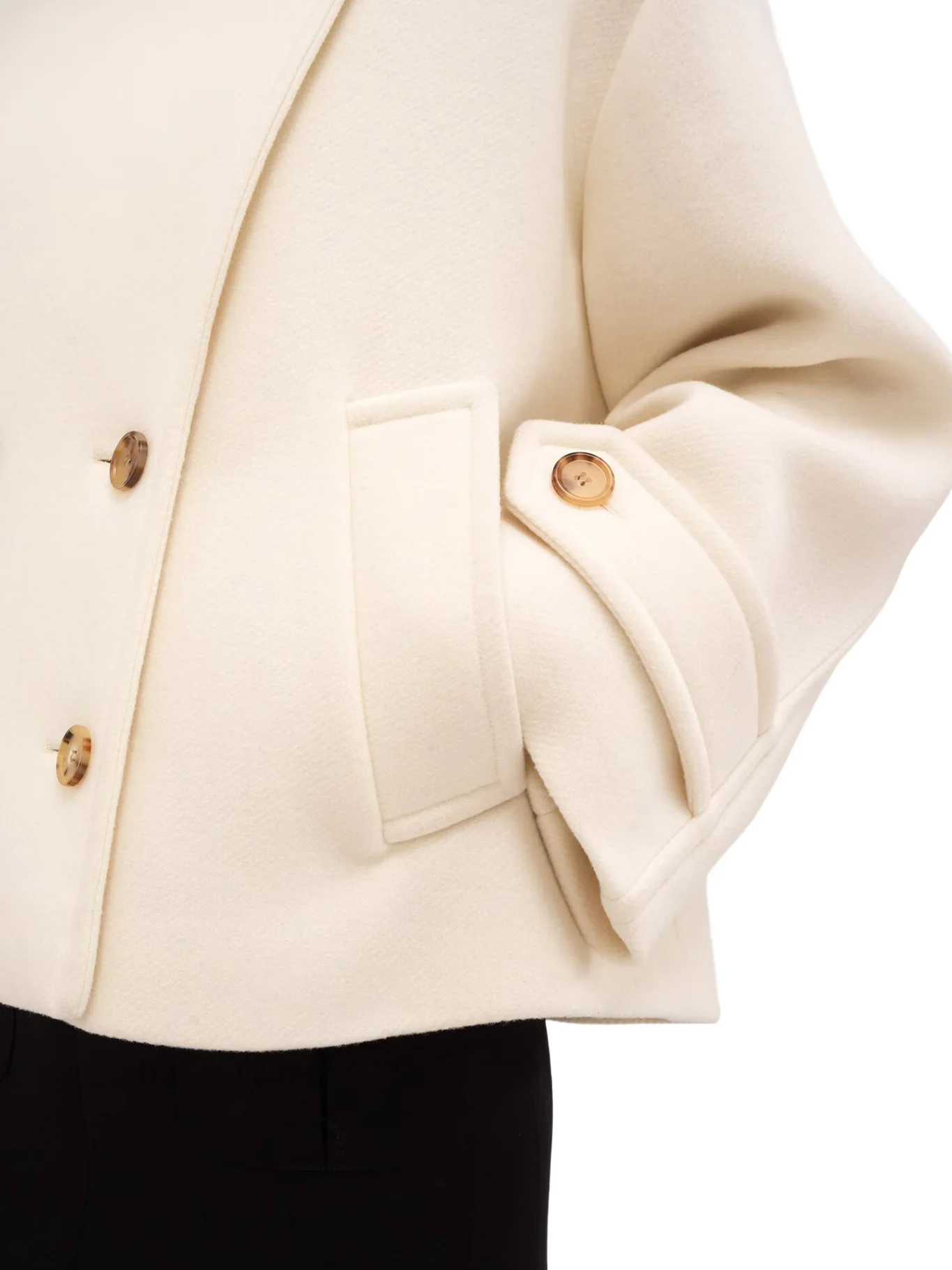 OVERSIZED SHORT WOOL COAT - Image 6