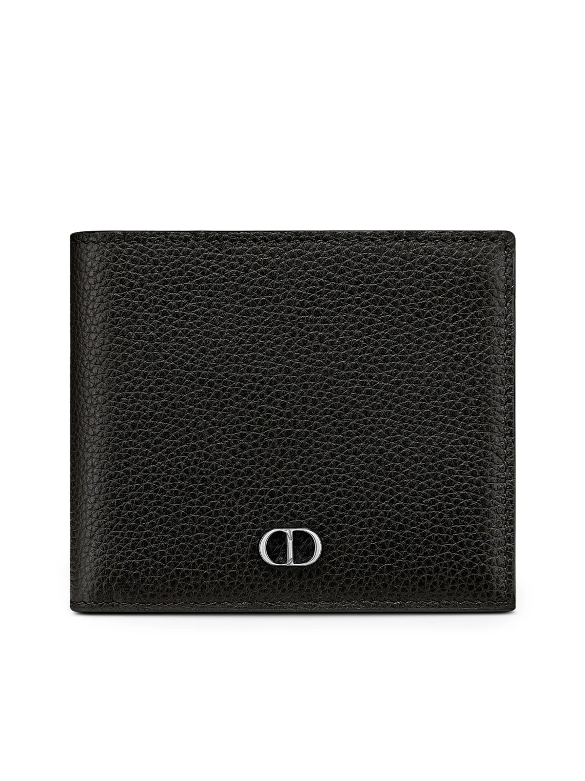 Black grained calfskin with "CD Icon" signature