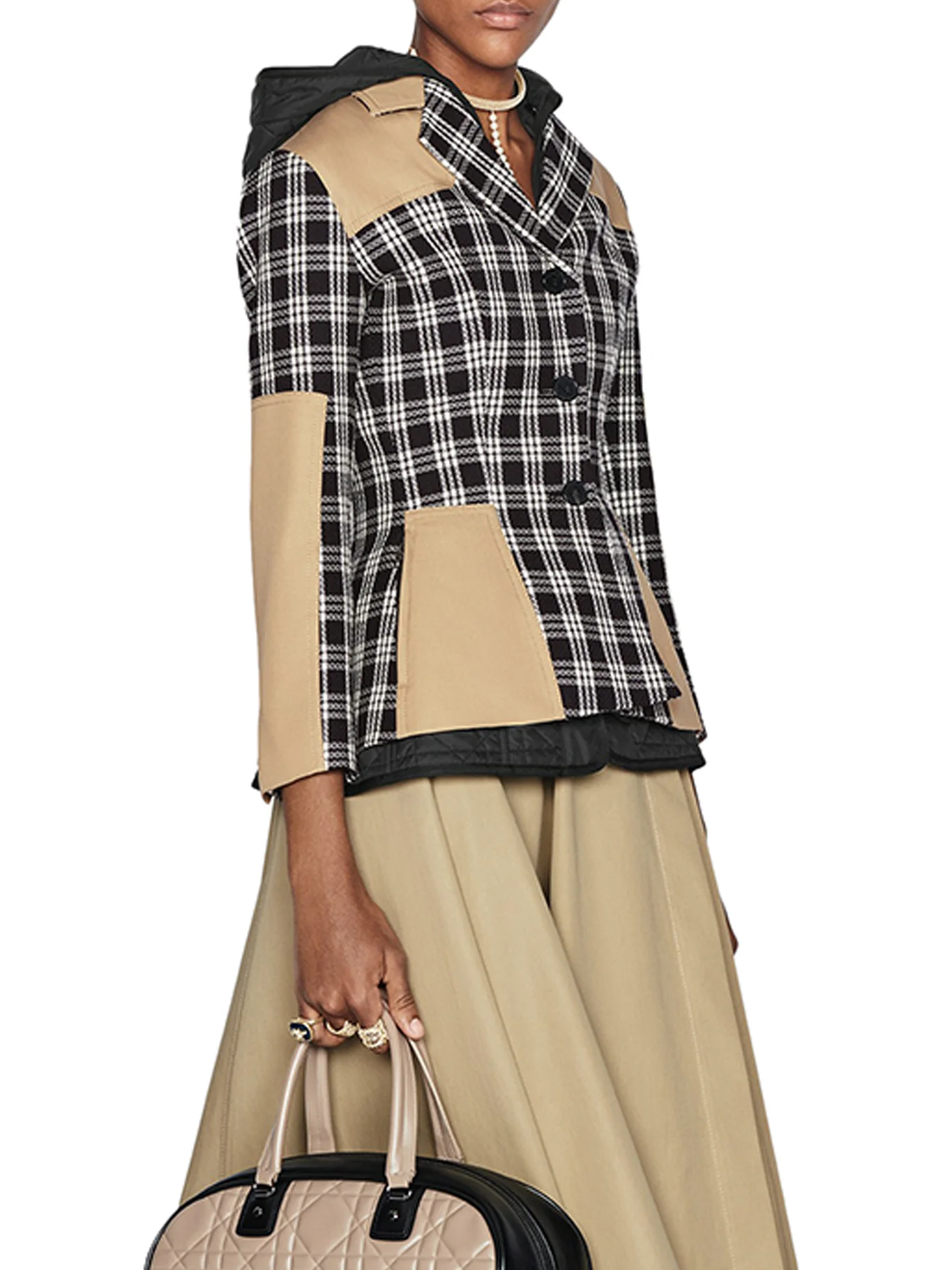 Check`n`Dior white and black wool - Image 3
