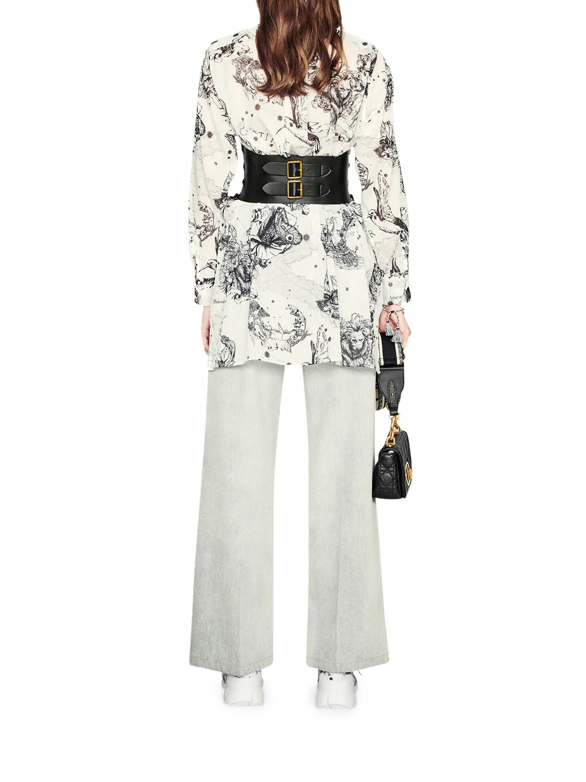 cotton BLOUSE with Toile de Jouy Zodiac Motif - Image 3